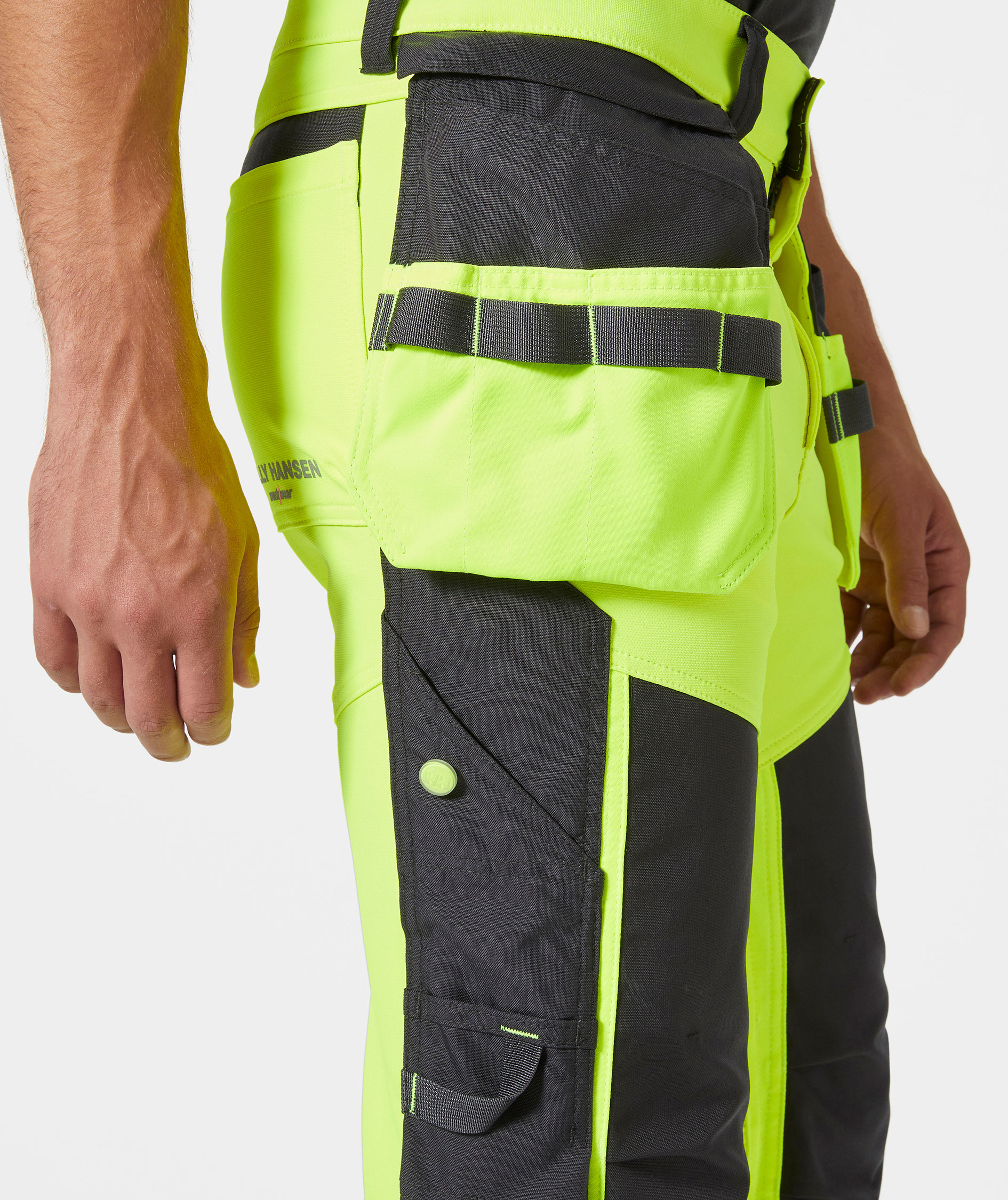 Helly Hansen ICU hantverksbyxa full stretch, Varsel gul/charcoal, large image number 4