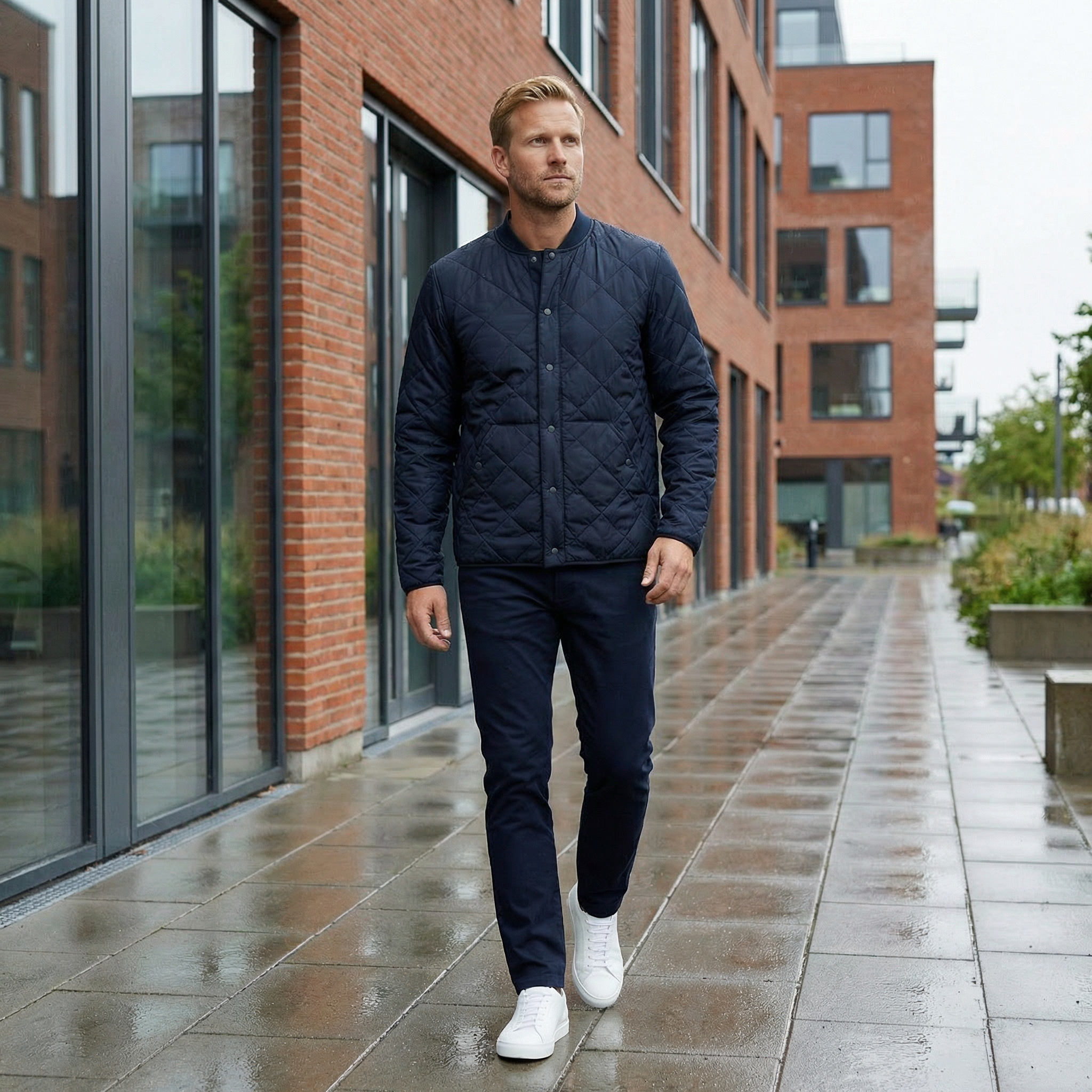 ID Allround vadderad termojacka, Navy