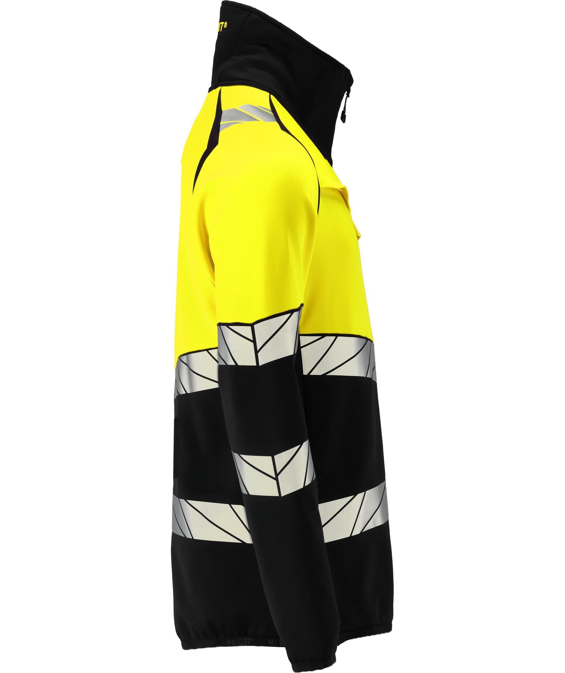 Mascot Accelerate Safe fleecegenser, Svart/Hi-Vis Gul, large image number 2