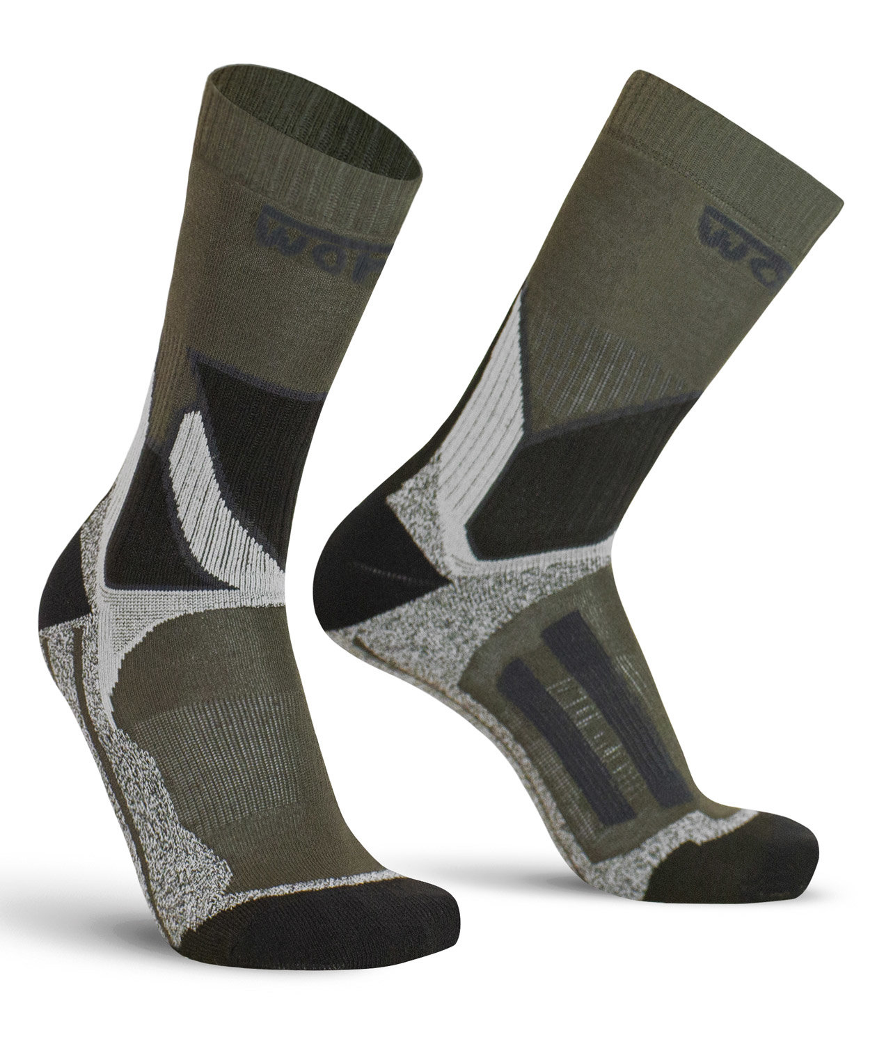 Worik 1235 Trekking Revolution strumpor, Antracit/Oliven/Svart