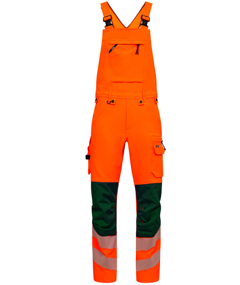 Engel Safety selebukse full stretch, Hi-vis Oransje/Gr&oslash;nn, Hi-vis Oransje/Gr&oslash;nn, swatch