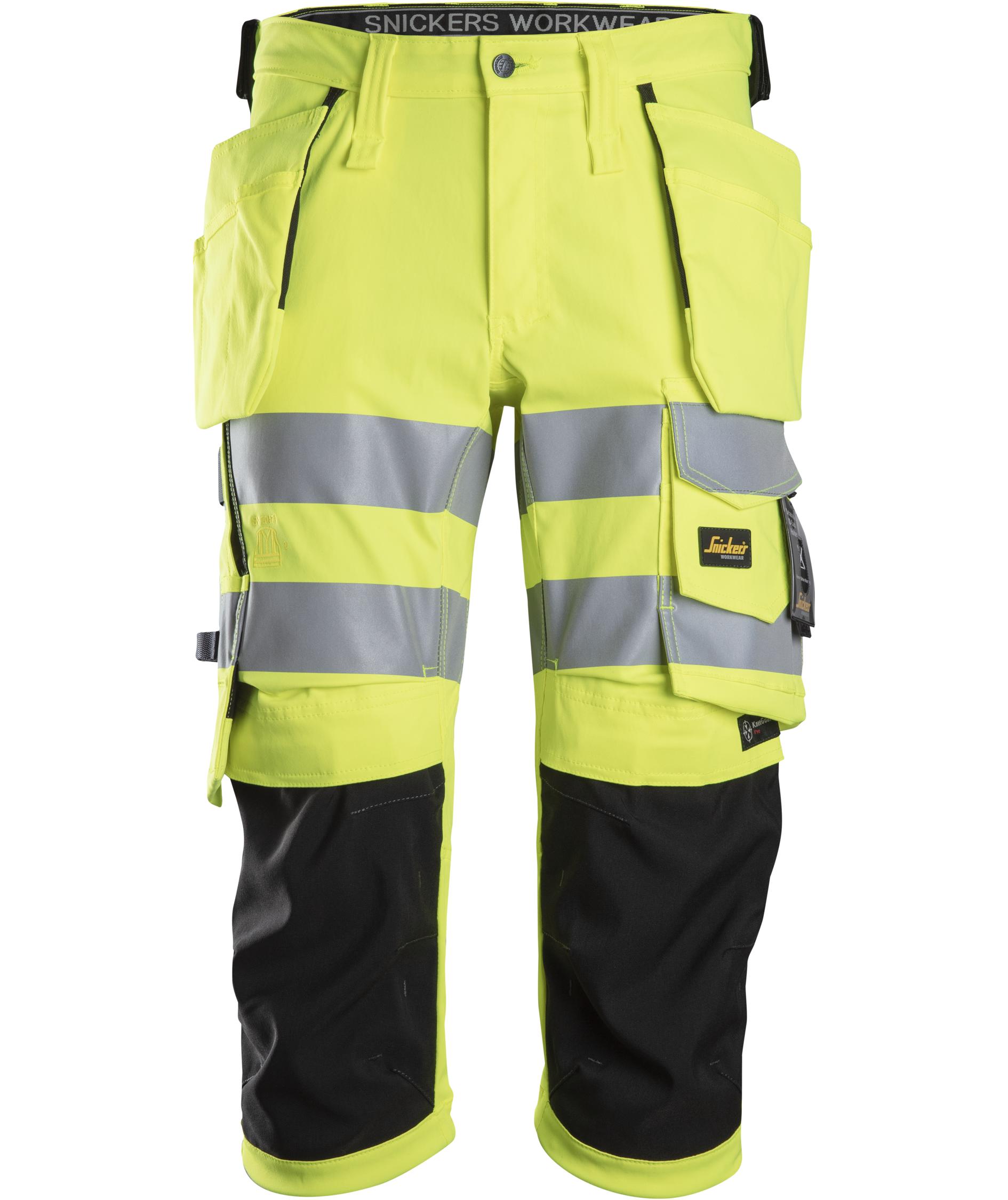 Snickers 3/4-Handwerkerhose 6138, Hi-vis Gelb/Schwarz