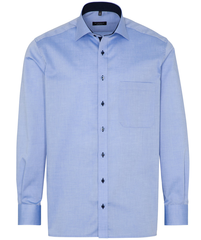 Eterna Fein Oxford Comfort fit skjorte, Bl&aring;