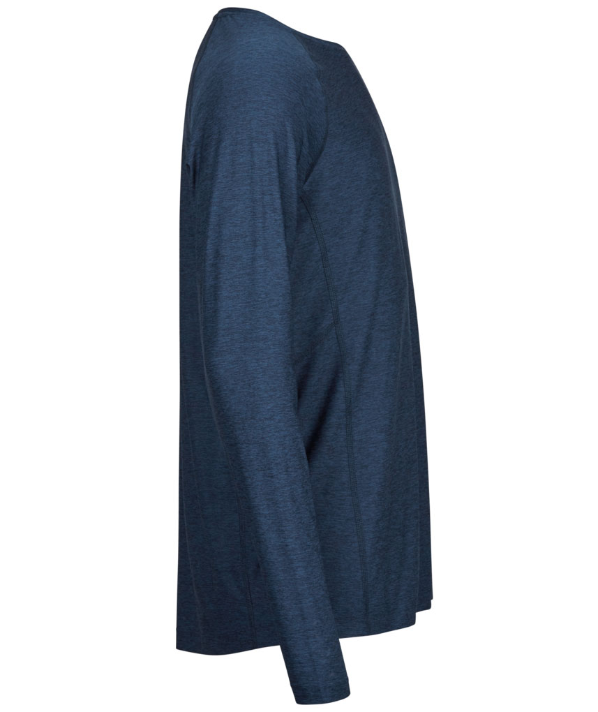 Tee Jays lang&aelig;rmet Cooldry T-shirt, Navy melange, large image number 2