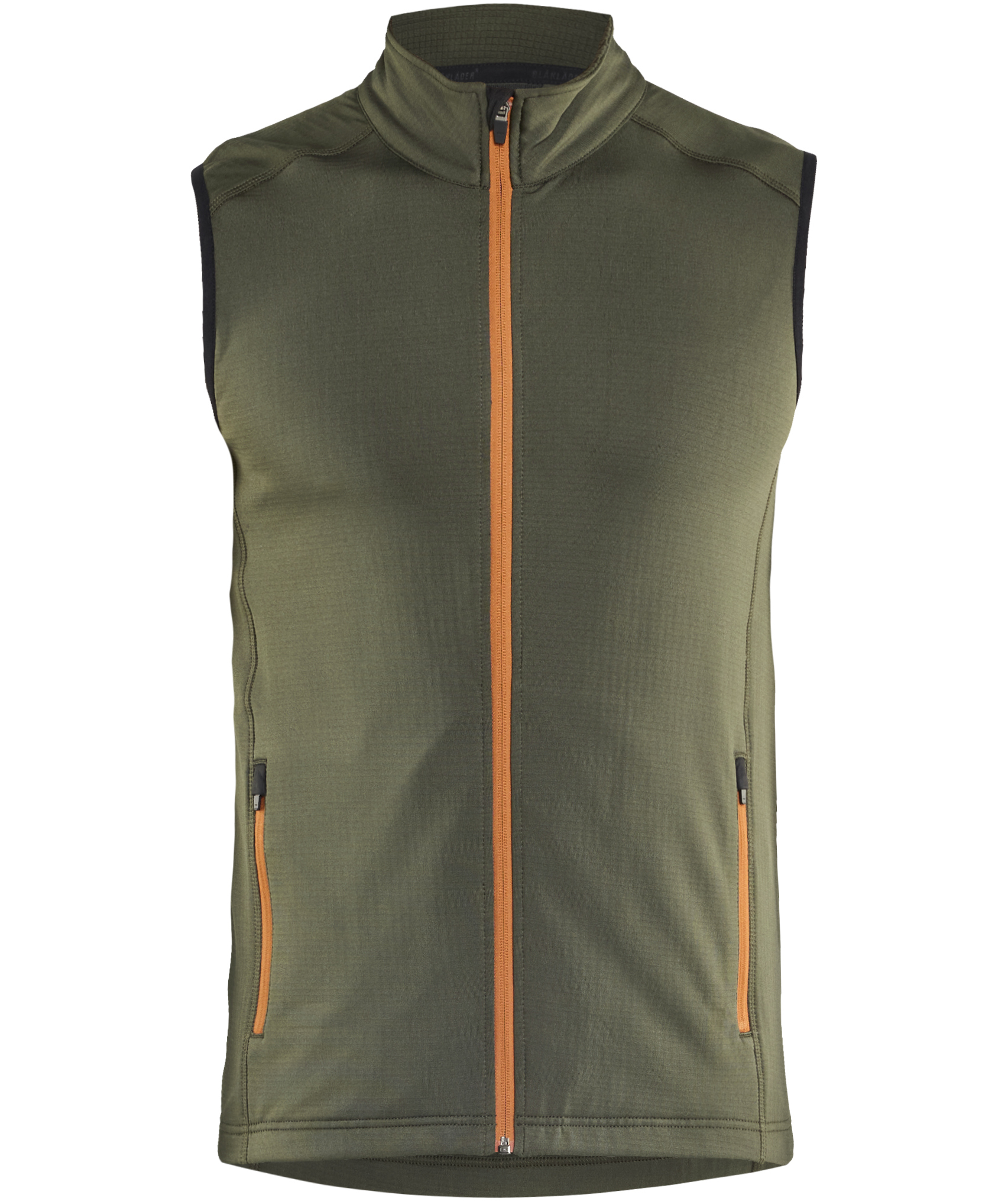 Bl&aring;kl&auml;der Striker fleecevest full stretch, Skovgr&oslash;n/Rust