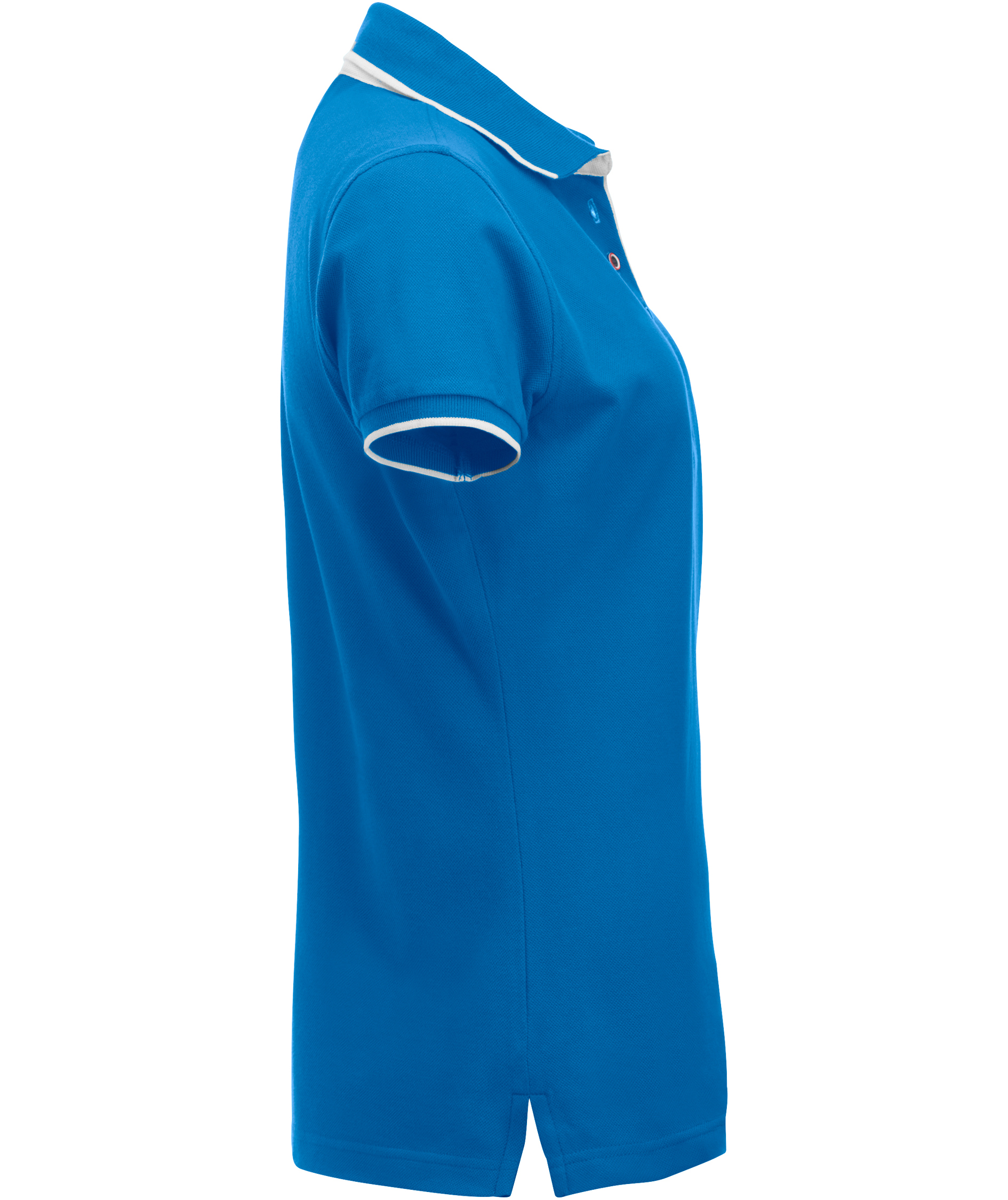 Clique Seattle Damen Poloshirt, Blau/Wei&szlig;, large image number 2