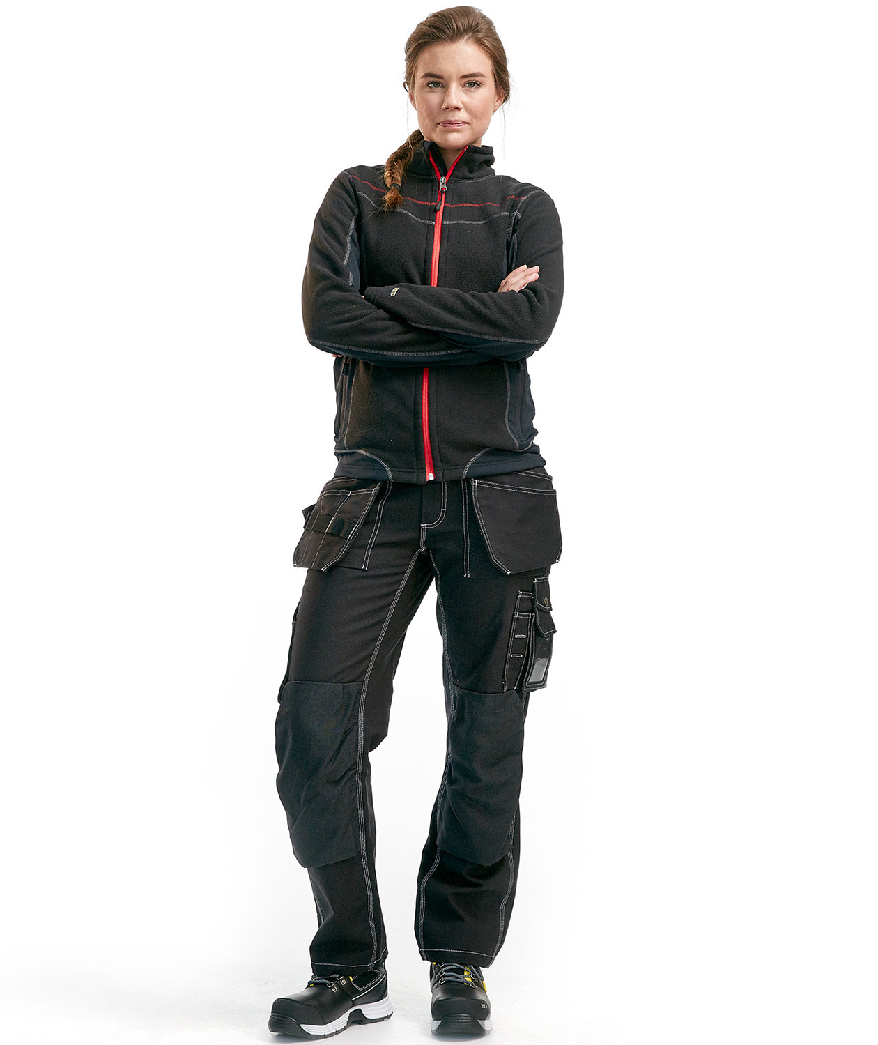 Bl&aring;kl&auml;der hantverksbyxa dam, Svart