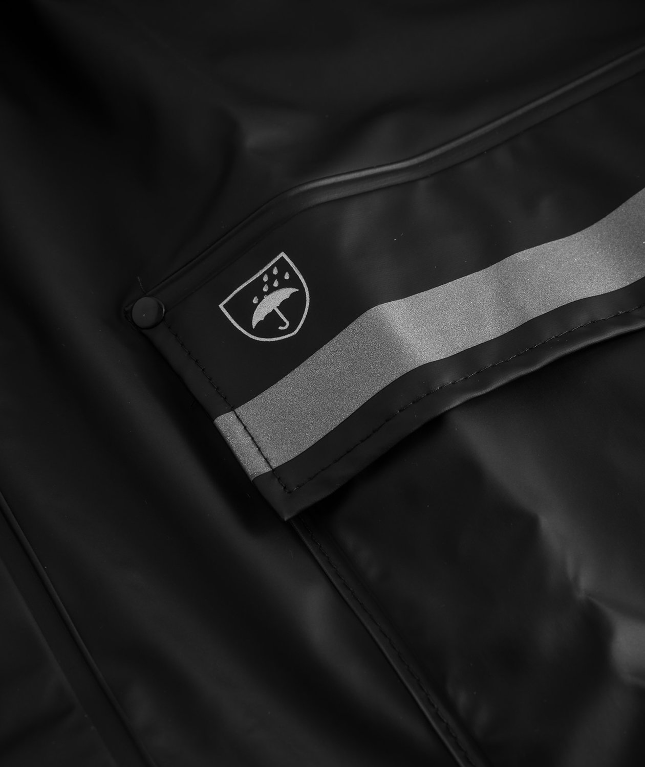 Lyngs&oslash;e PU regnsett, Svart, large image number 2