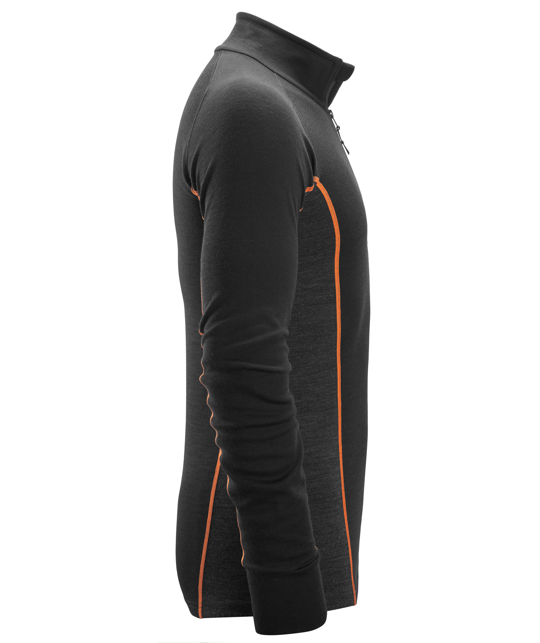 Snickers Stay Warm langermet T-skjorte med merinoull 9482, Black/Anthracite Melange, large image number 2