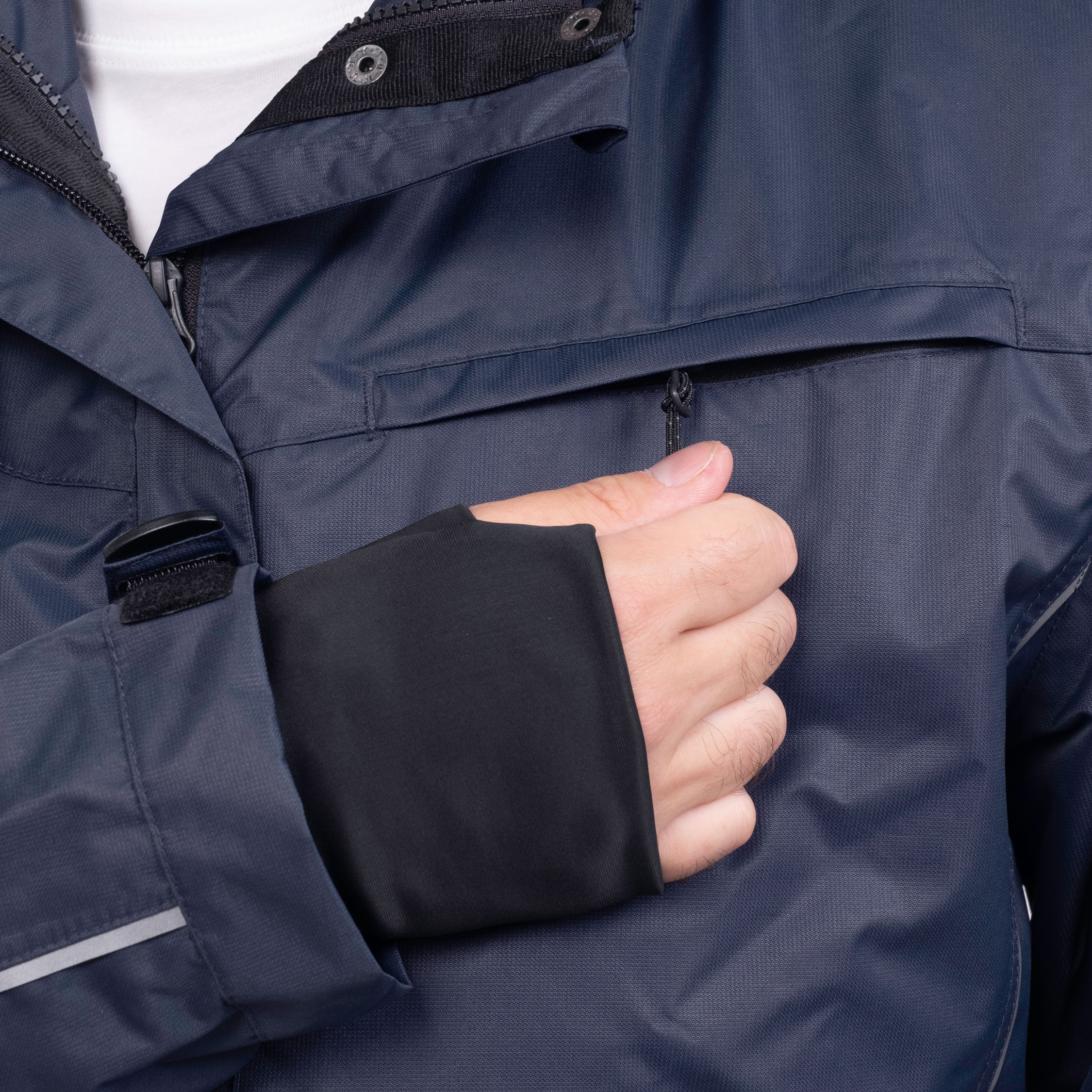 Pitch Stone Active-Pro Zip-in rain jacket, Navy, large image number 8