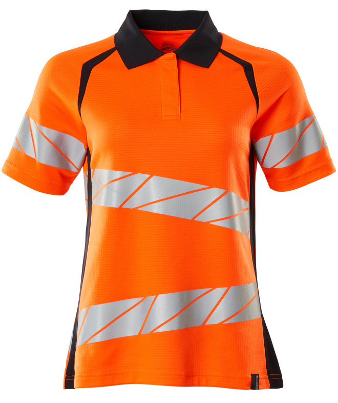 Mascot Accelerate Safe Damen Poloshirt, Hi-Vis Orange/Dunkel Marine, Hi-Vis Orange/Dunkel Marine, swatch