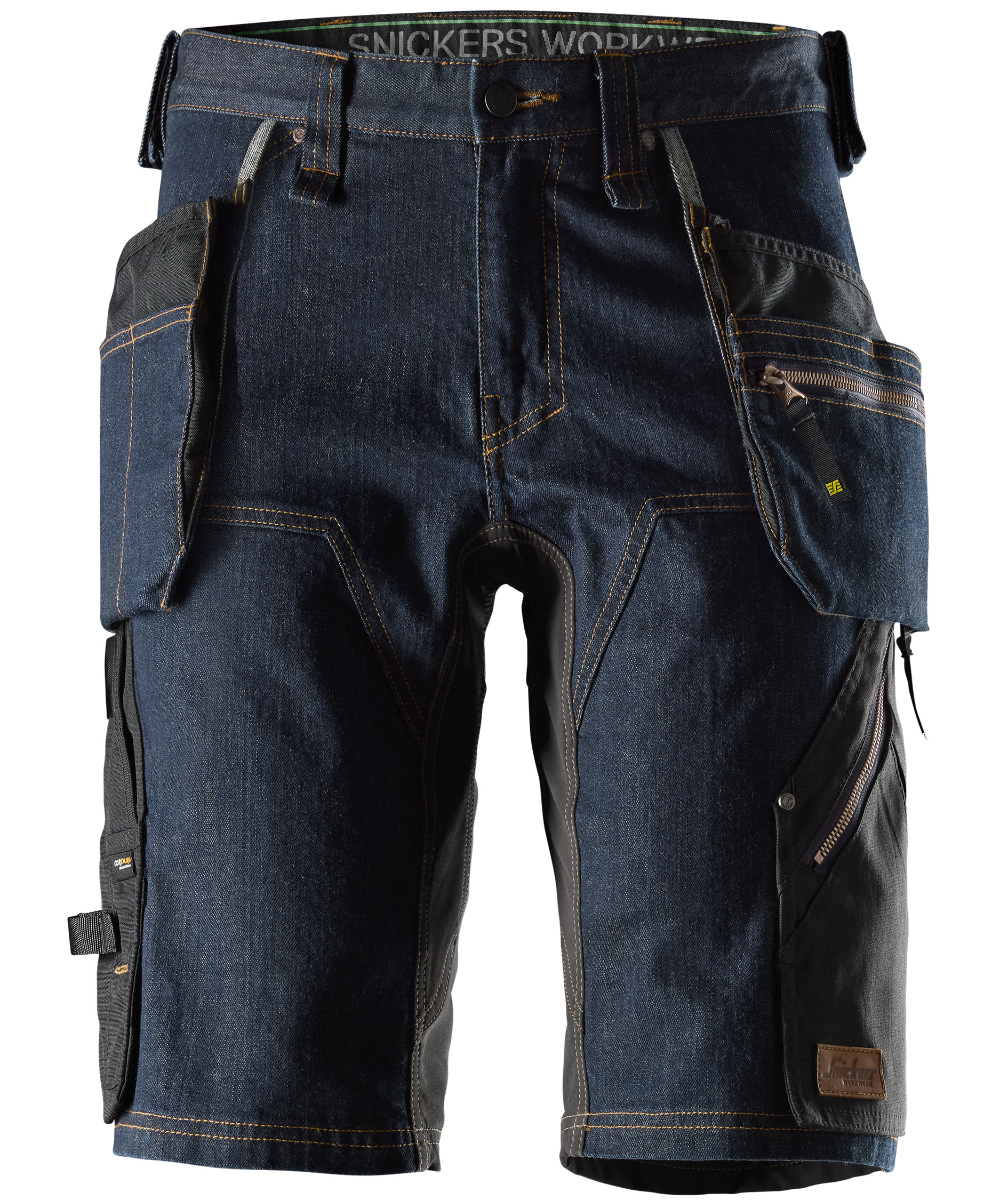 Snickers denim hantverksshorts 6155, Denim/Svart