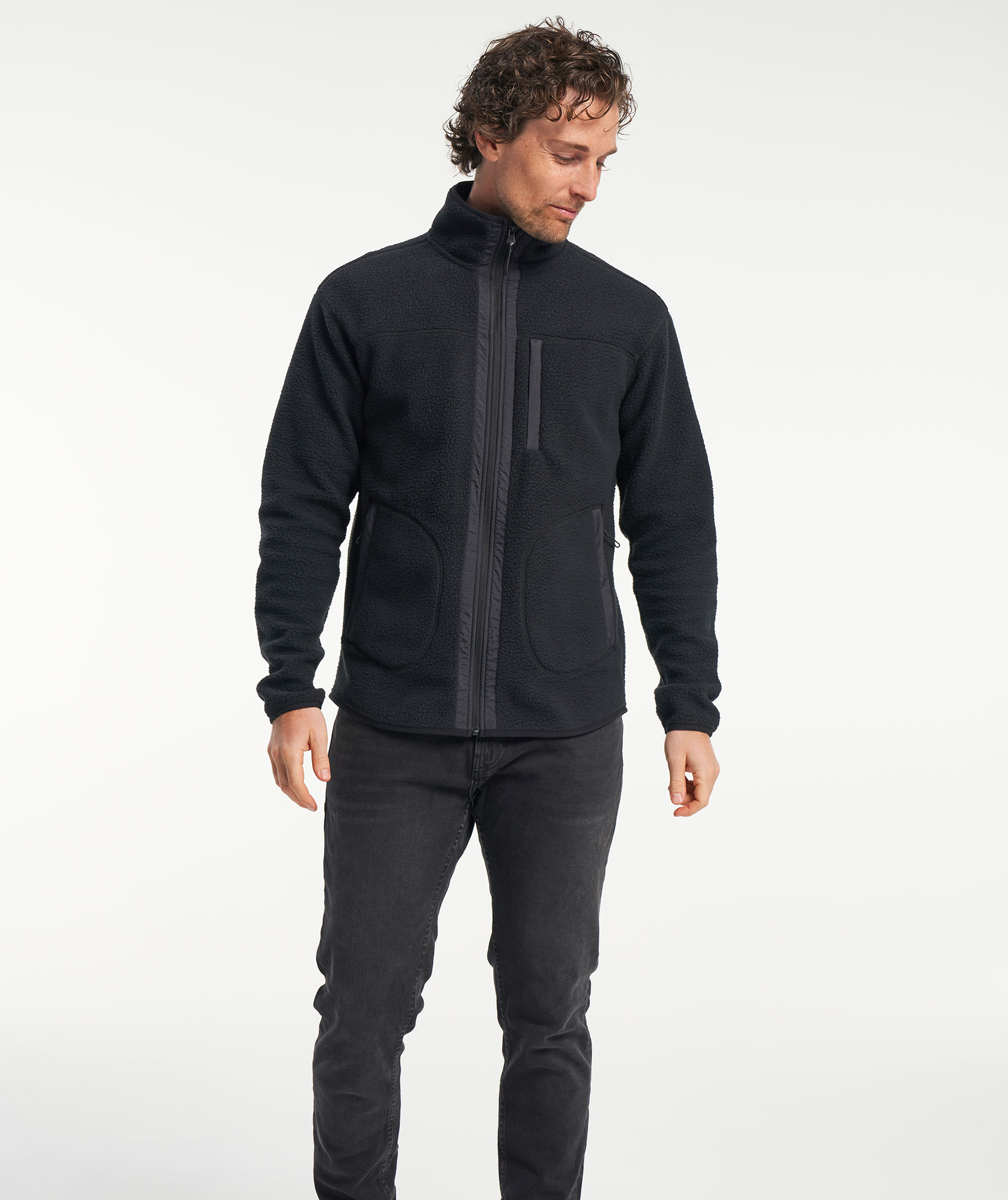 Tenson Yoke fiberpelsjakke, Black