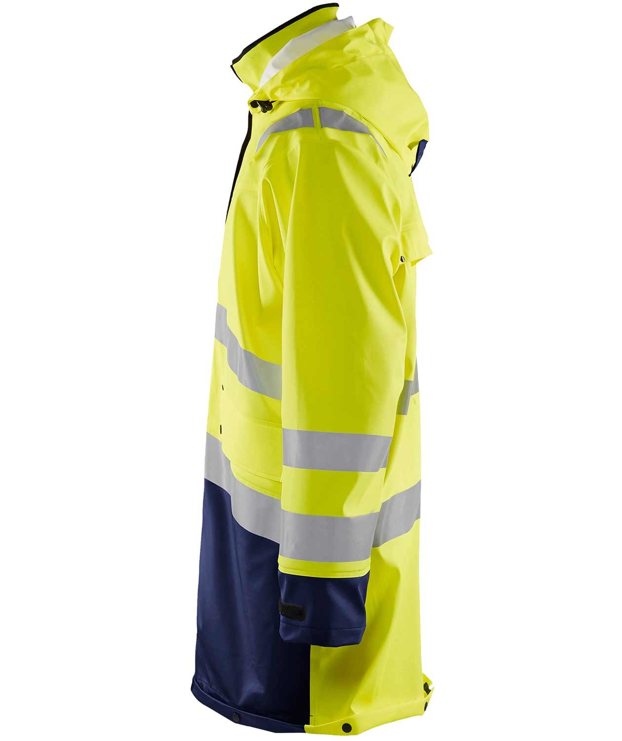 Bl&aring;kl&auml;der long raincoat, Hi-vis Yellow/Marine, large image number 3