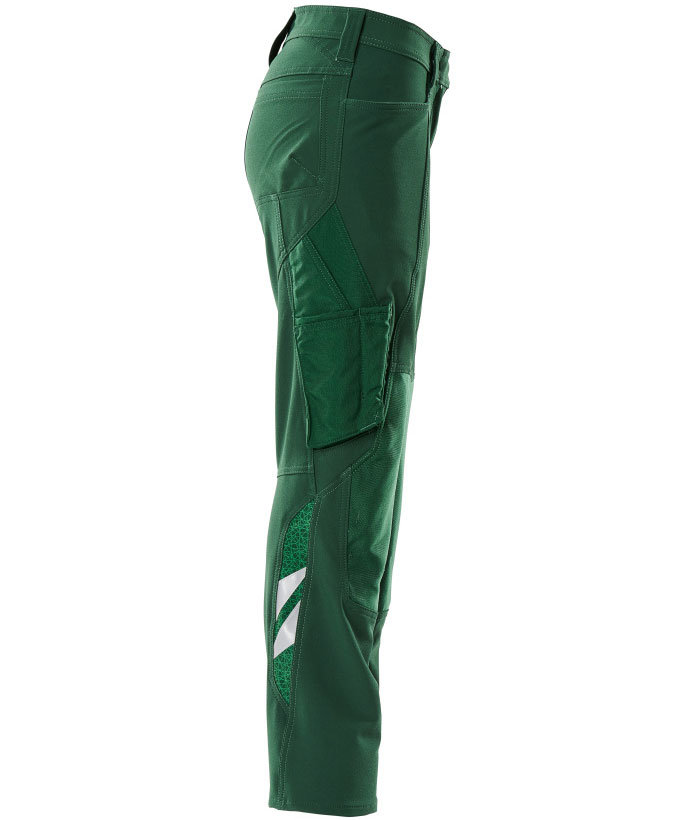 Mascot Accelerate diamond fit women's work trousers full stretch, Green, large image number 3