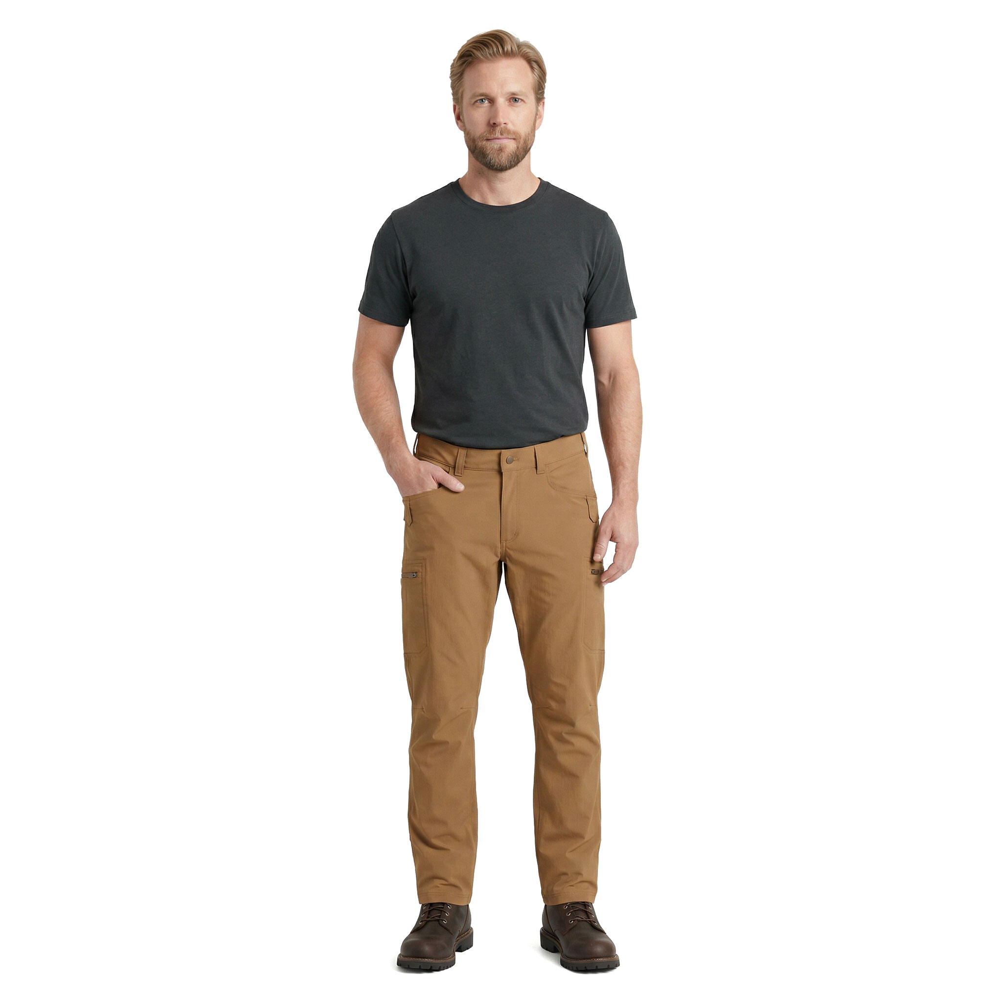 Carhartt&nbsp;Tapered servicebukser full stretch, Carhartt Brown, large image number 2