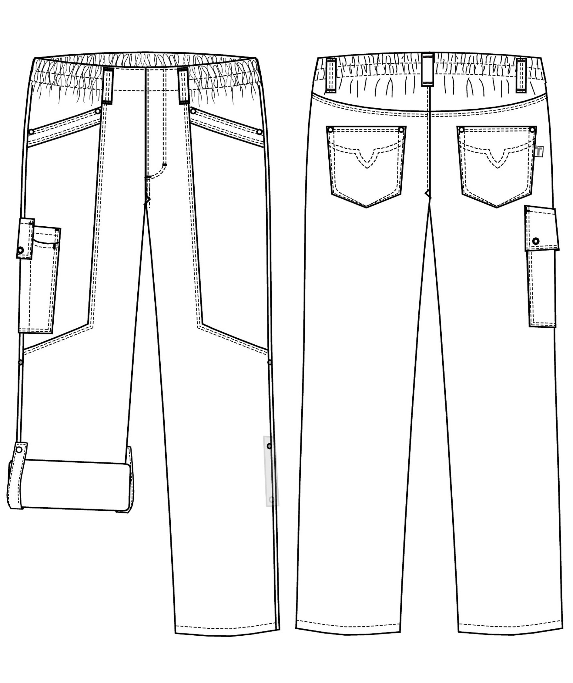 Kentaur  pull-on flex bukse med ekstra benlengde, M&oslash;rk Marine, large image number 2