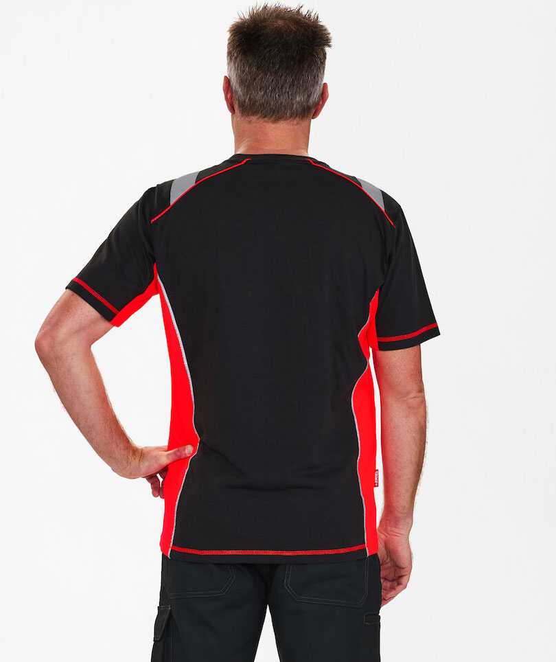 Engel Cargo T-shirt, Sort/R&oslash;d, large image number 3