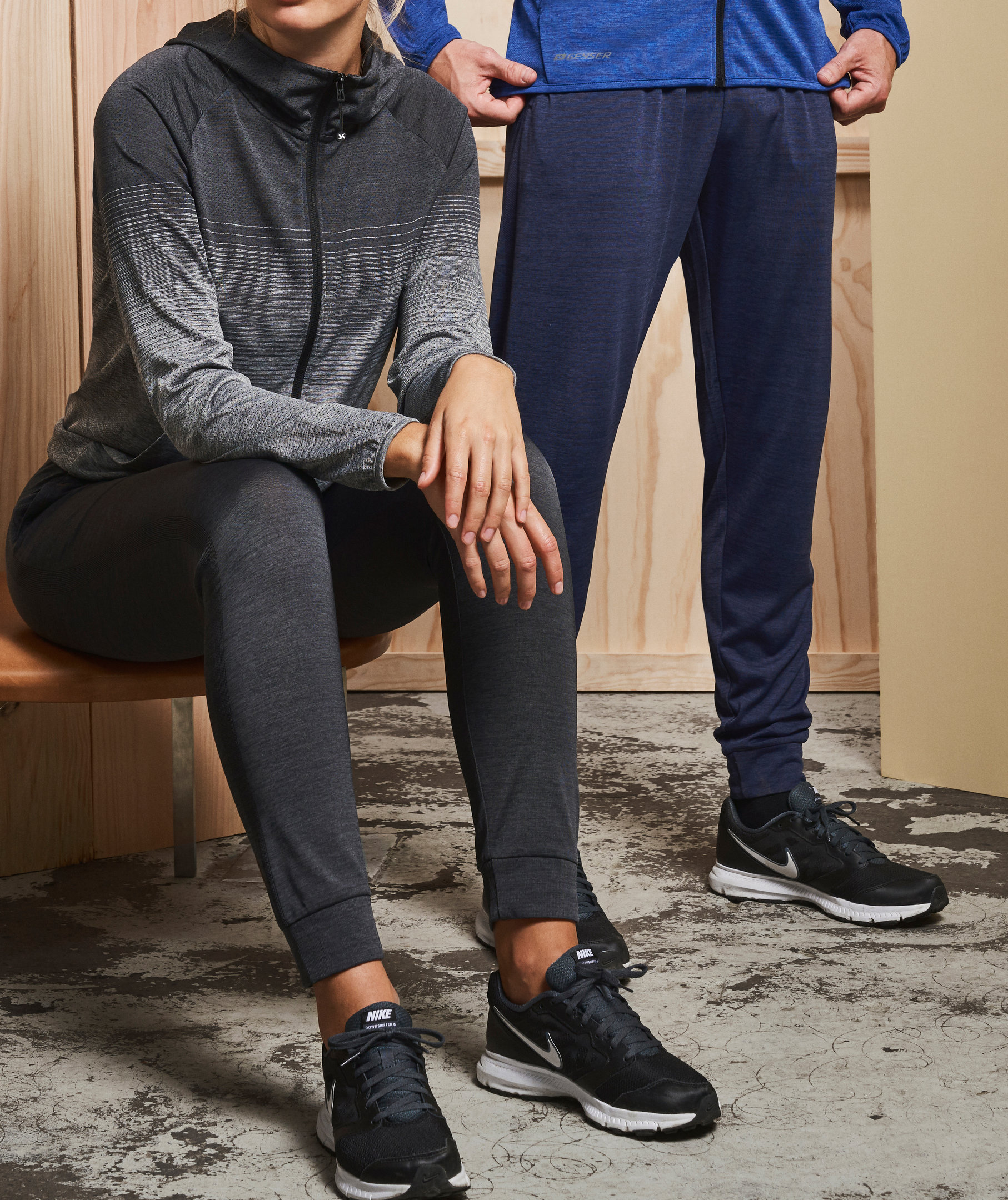 GEYSER s&ouml;ml&ouml;s sporty byxa, Navy melange