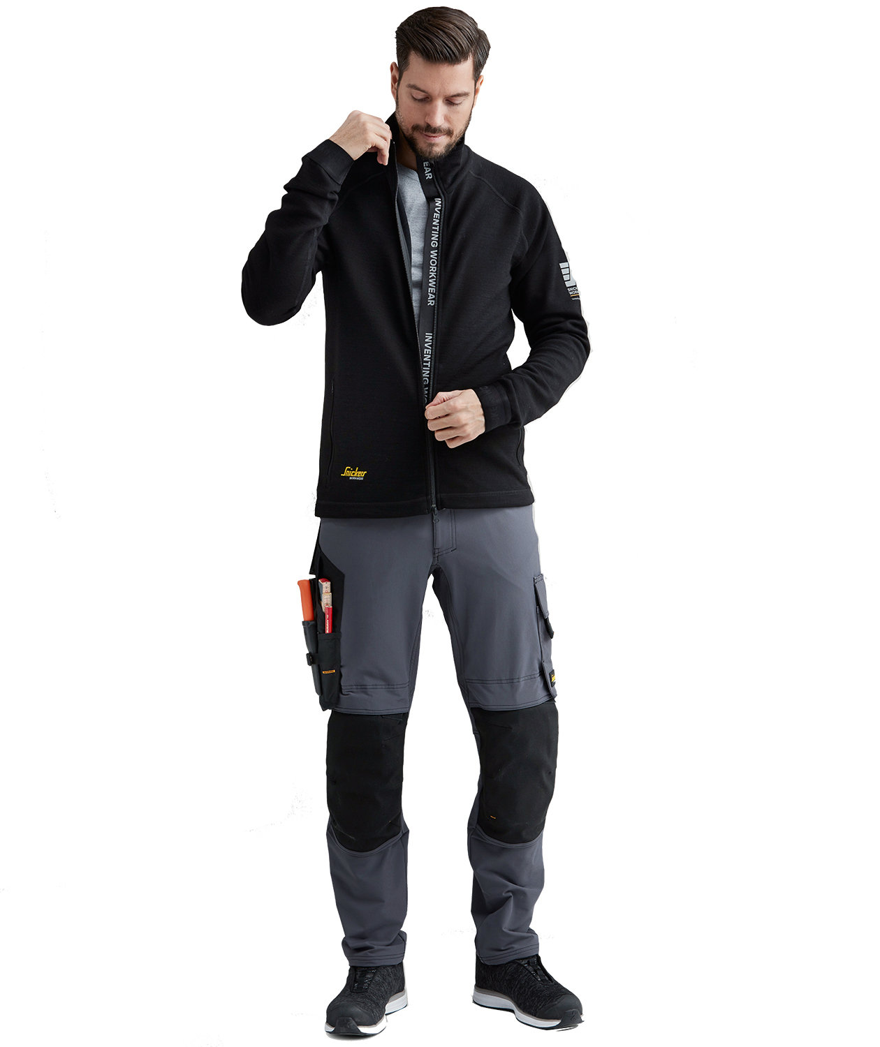 Snickers AllroundWork cardigan 8019, Black, large image number 1