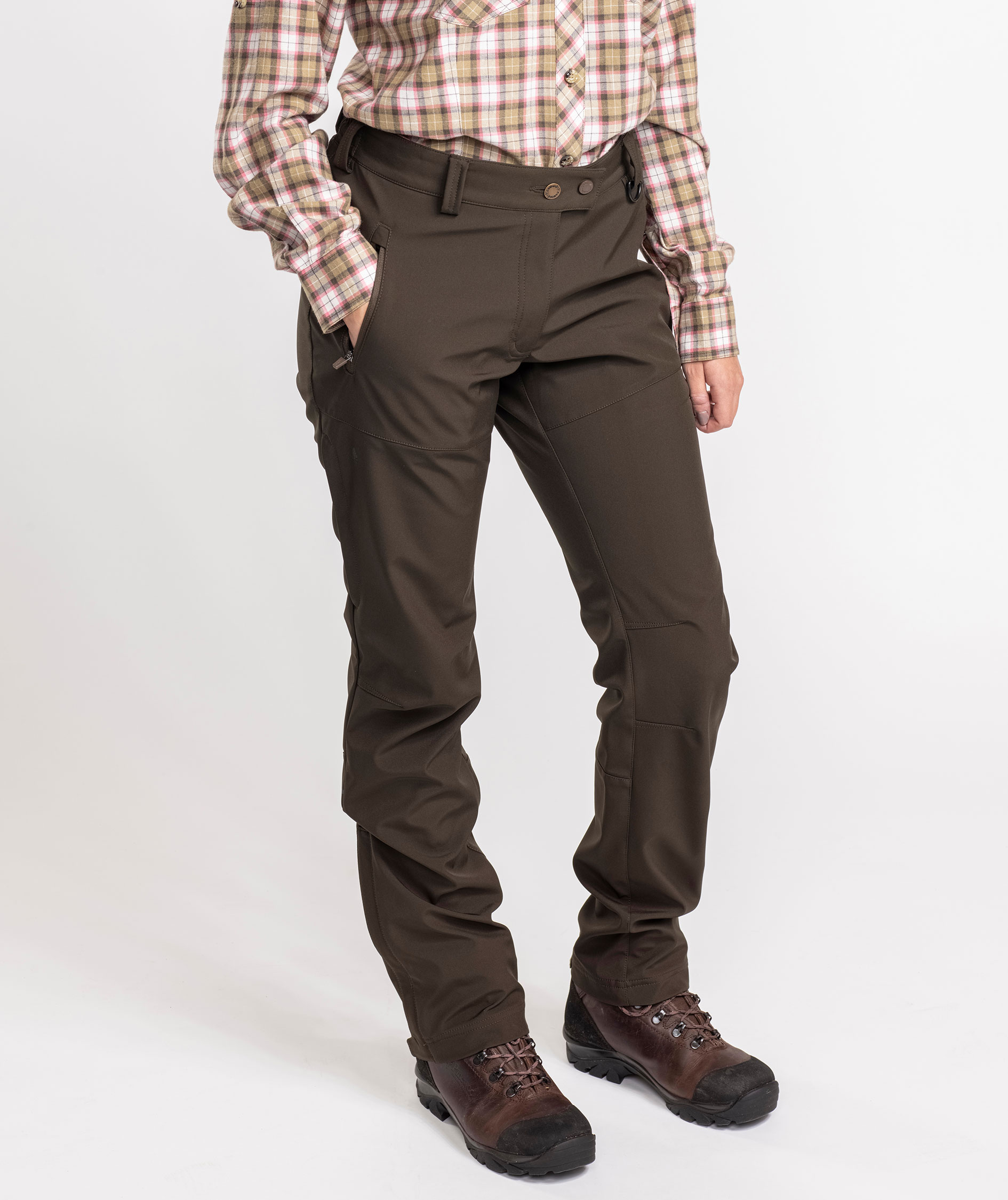 Pinewood Wilda Stretch dame skalbukser, Mosgr&oslash;n