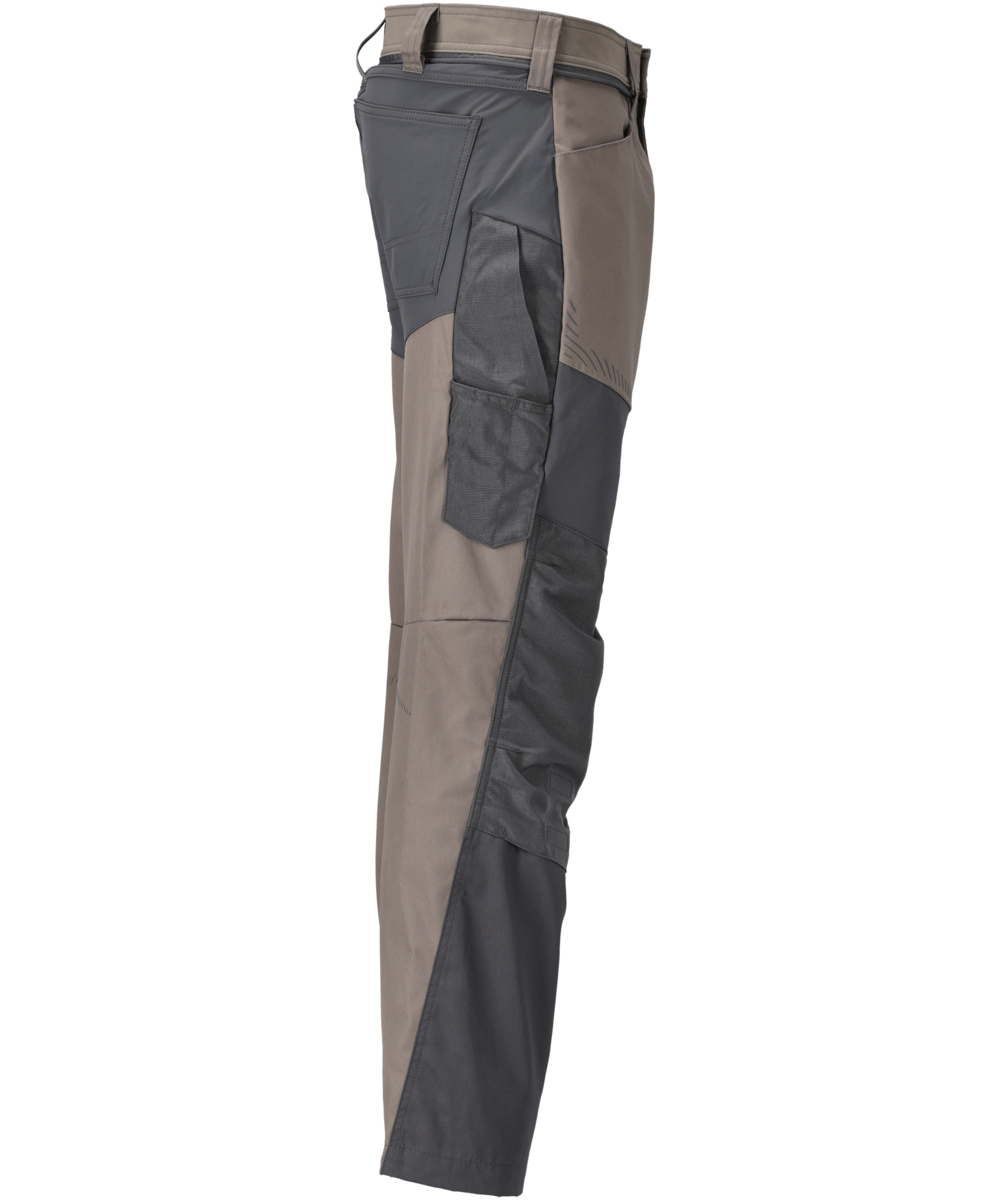 Mascot Customized arbejdsbukser, M&oslash;rk Sand/Stengr&aring;, large image number 2
