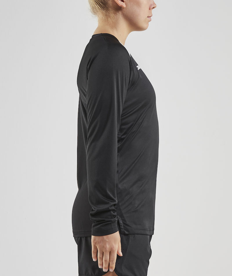 Craft Pro Control Impact l&aring;ng&auml;rmad T-shirt dam, Svart/Vit, large image number 4