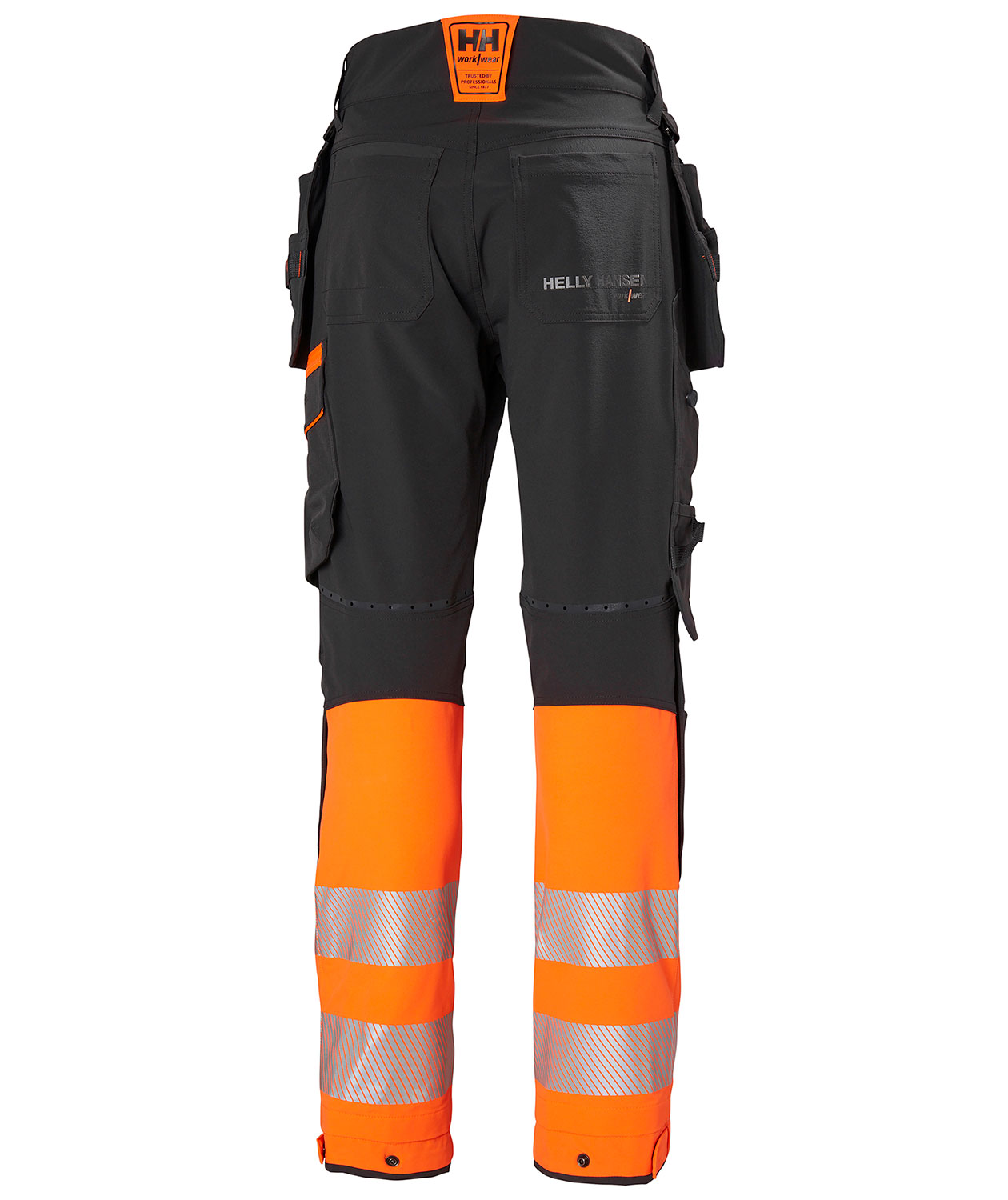 Helly Hansen ICU BRZ hantverksbyxa full stretch, Ebony/Hi-Vis Orange, large image number 3