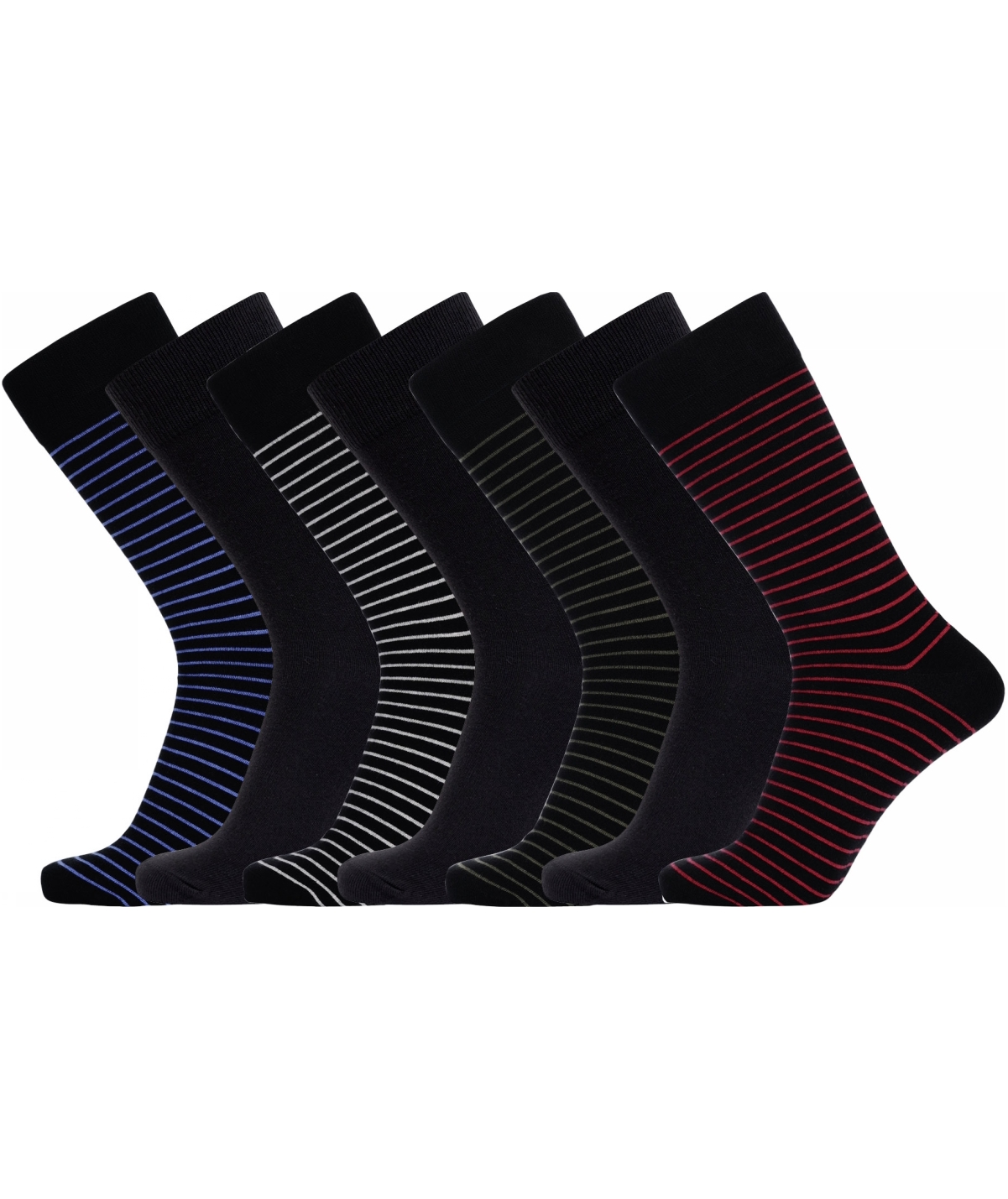 JBS 7-pack bambus strumpor, Multif&auml;rgad