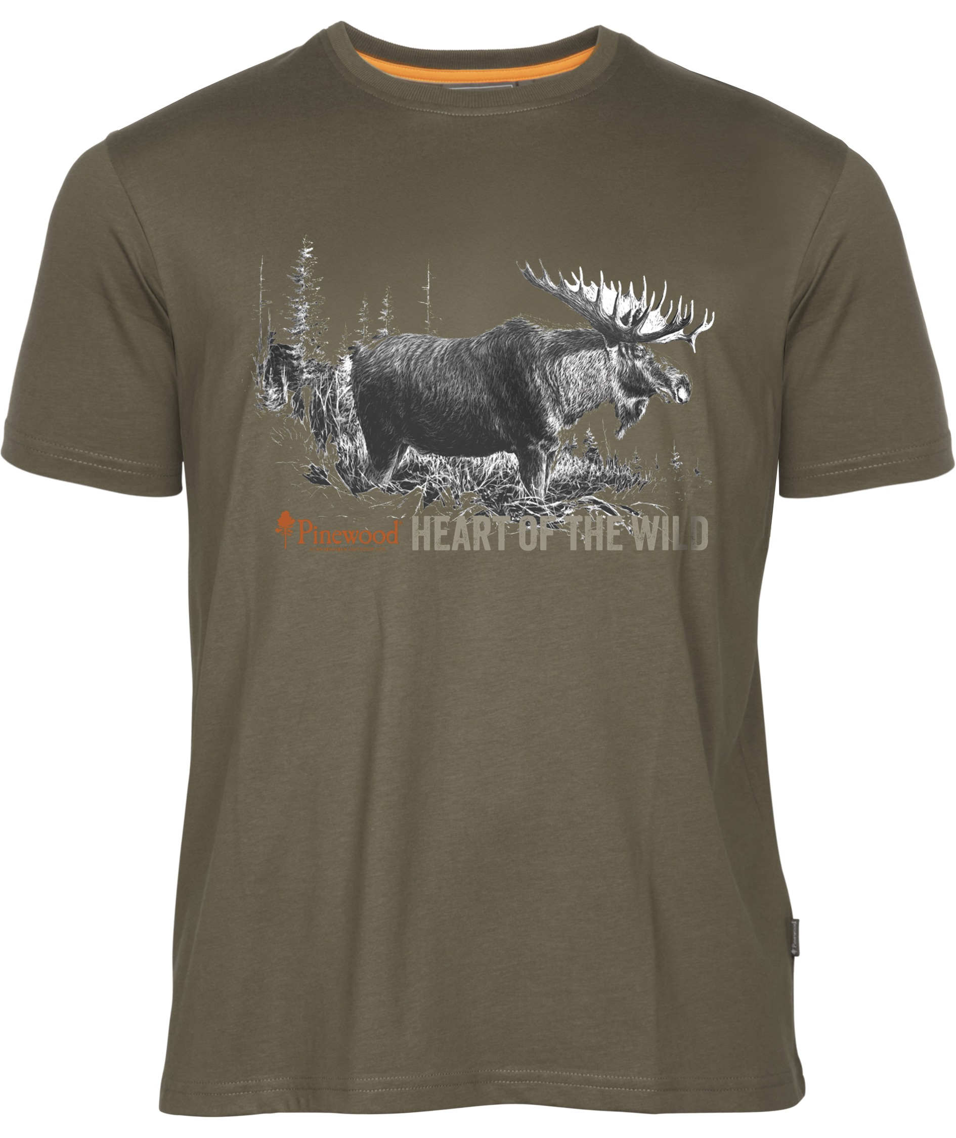Pinewood Moose T-shirt, Hunting Brown, Hunting Brown, swatch
