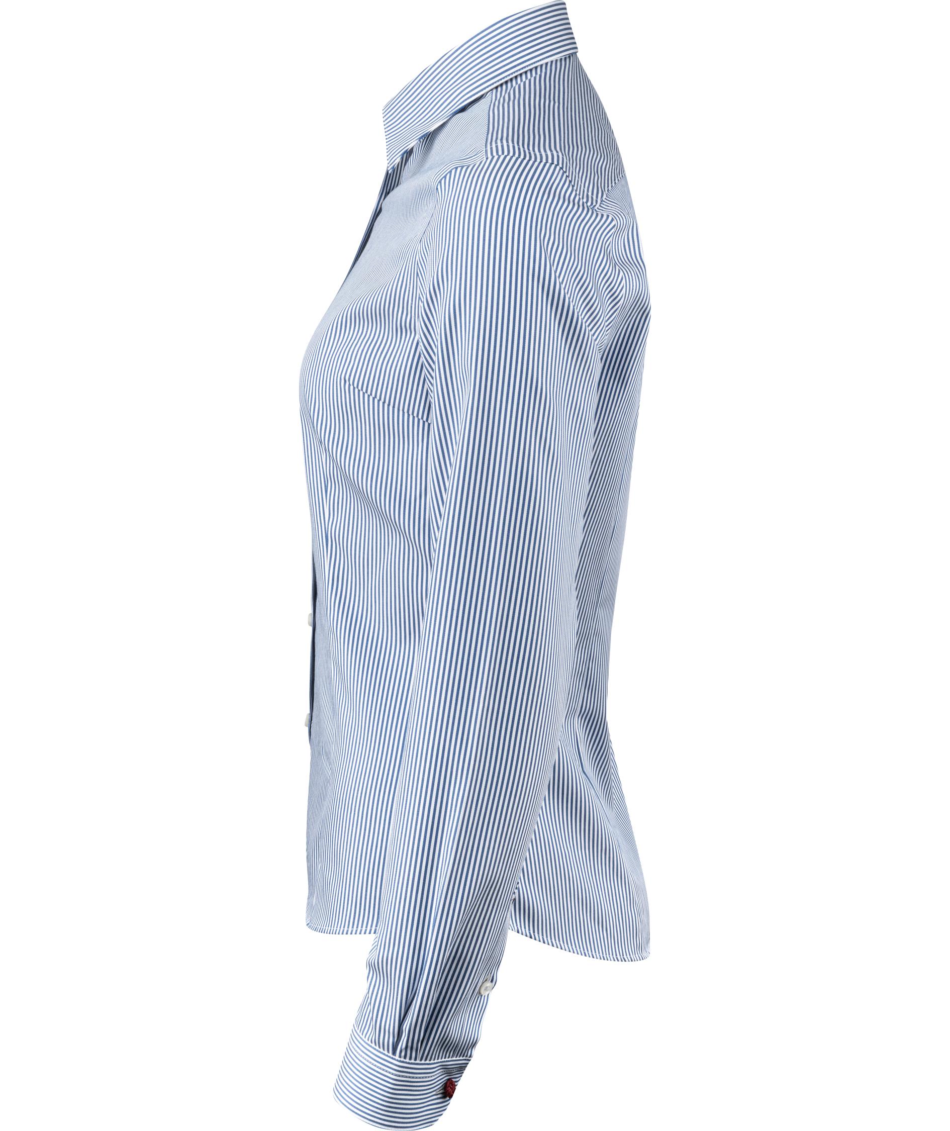 J. Harvest & Frost Twill Yellow Bow 50 lady fit skjorte, Navy/Stripe, large image number 2