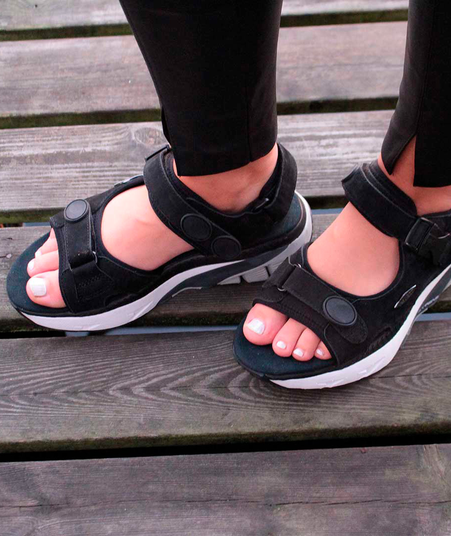 MBT MTR dame sandaler, Svart