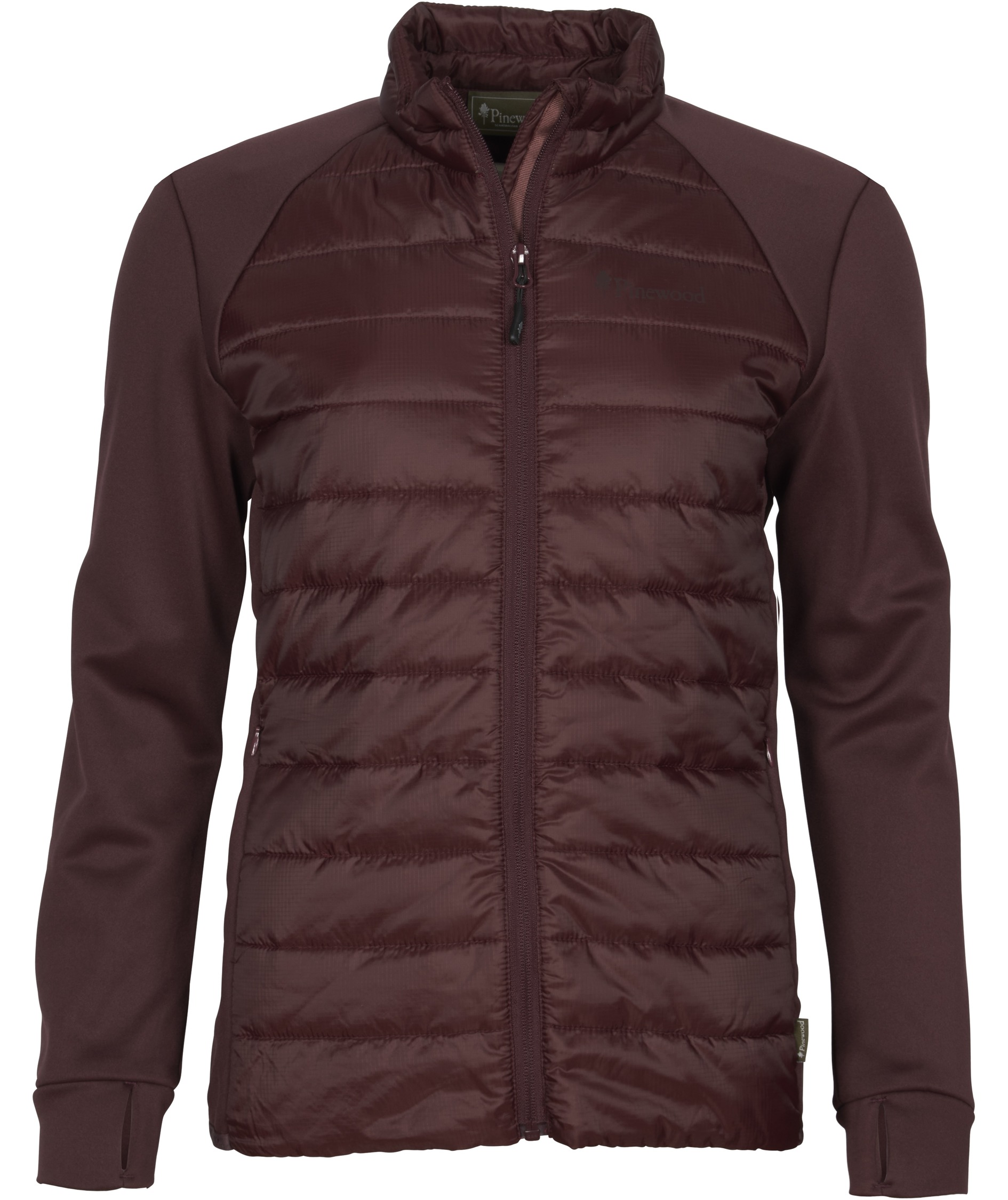 Pinewood&nbsp;Finnveden Hybrid dame power fleecejakke, Earth Plum
