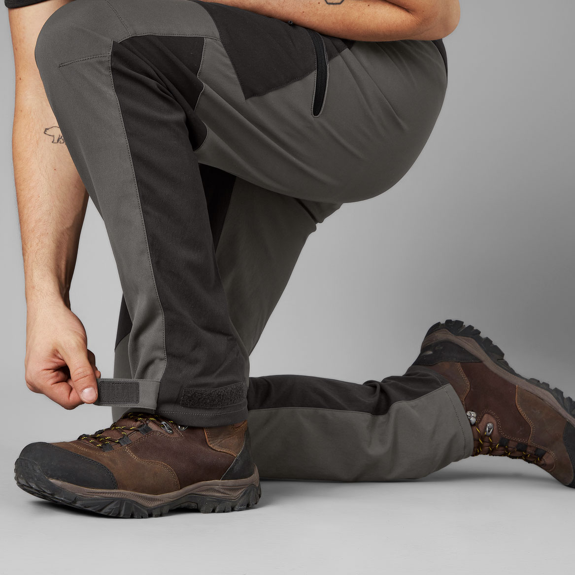 Seeland Outdoor stretch bukse, Black/Grey, large image number 7