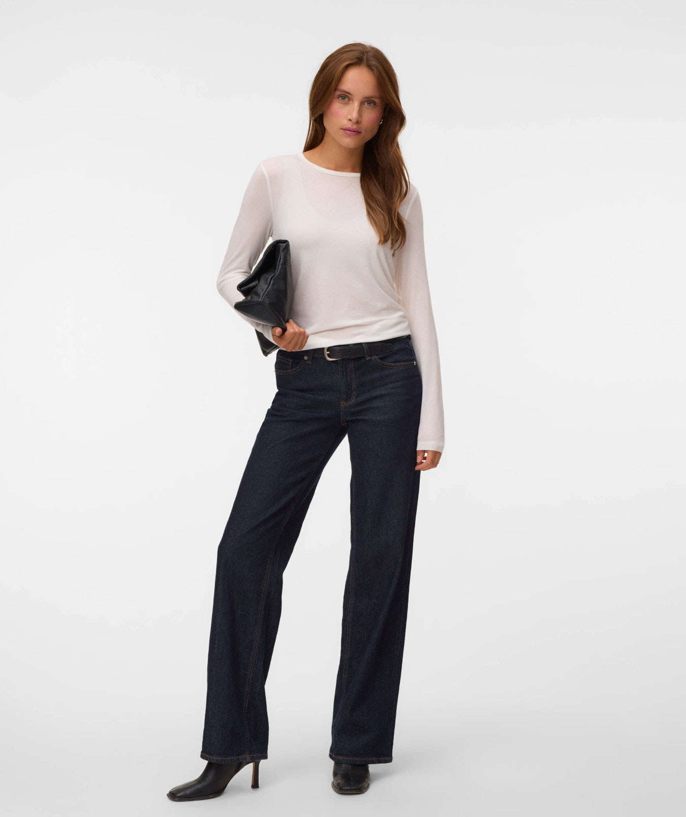 Vero Moda VMADA long-sleeved T-shirt, Snow White, large image number 4