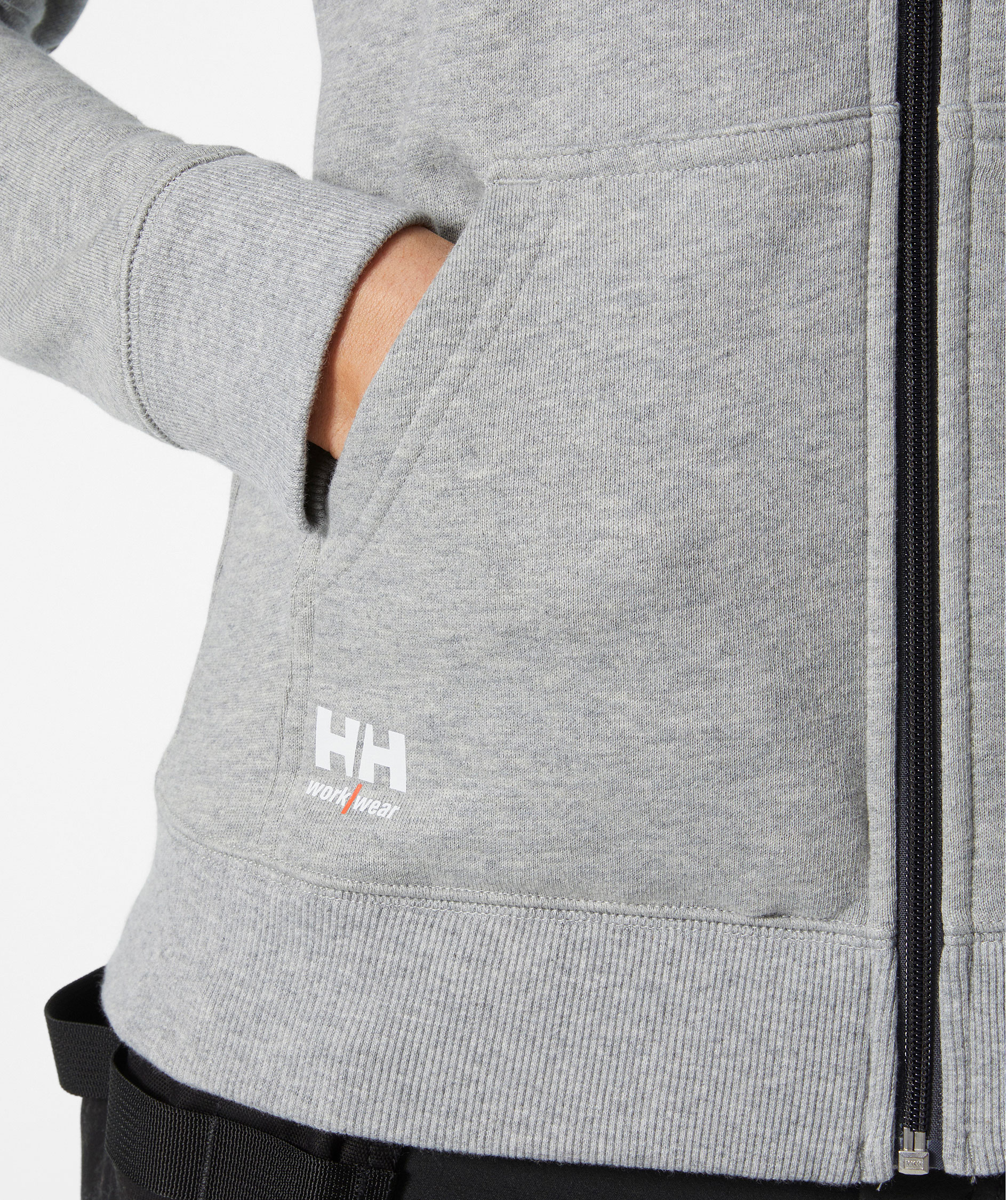 Helly Hansen Classic hoodie med dragkedja dam, Grey melange, large image number 5
