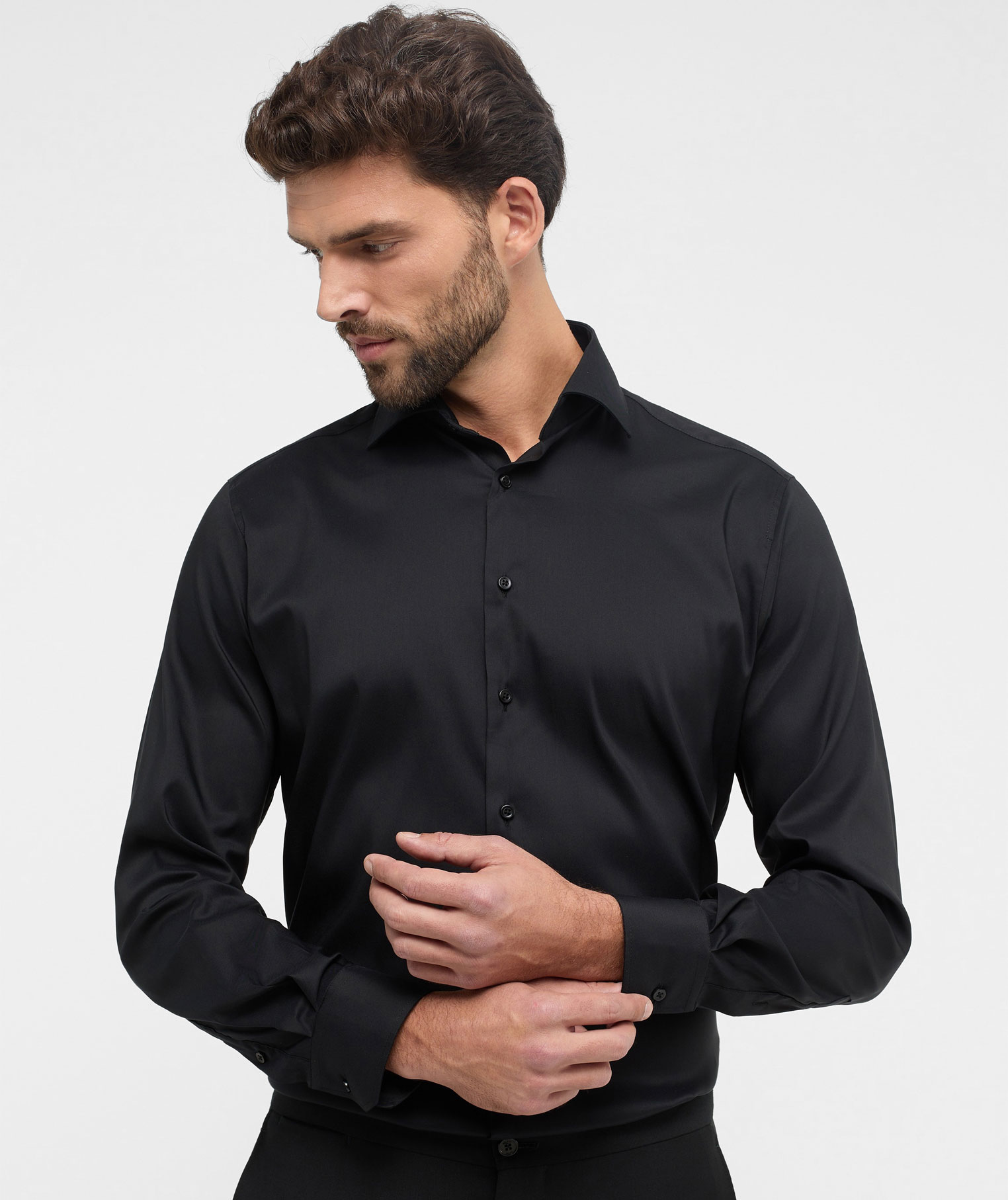 Eterna Performance Modern Fit skjorte, Black