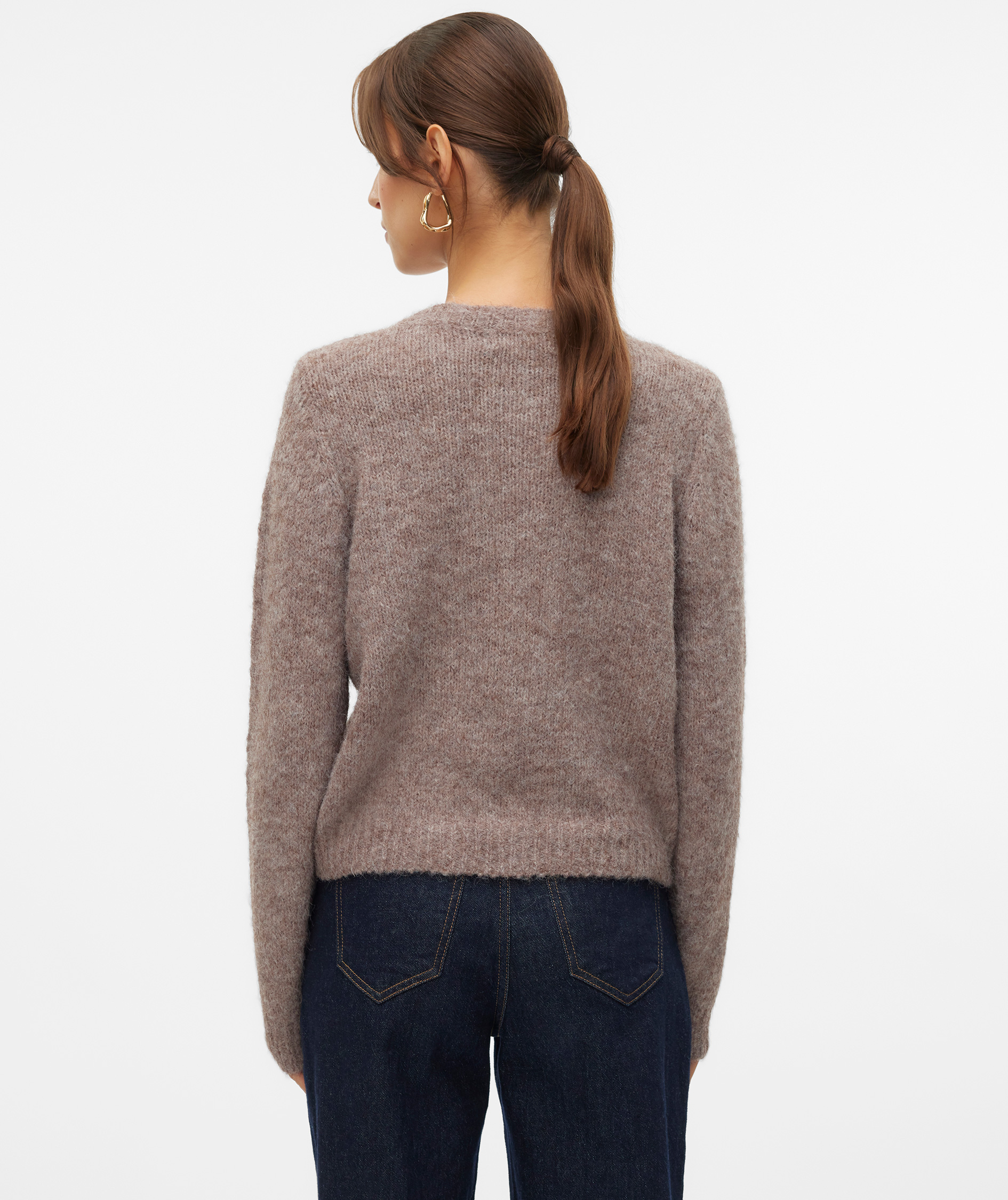 Vero Moda VMNOVAH Damen Strick Cardigan, Brown Lentil, large image number 2