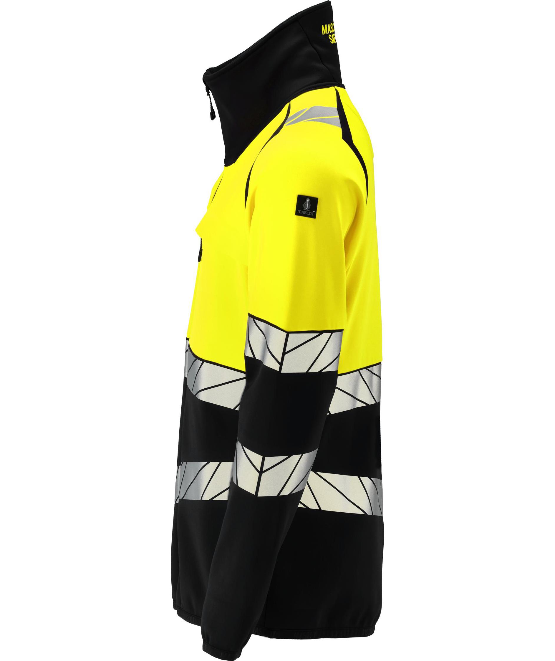 Mascot Accelerate Safe fleecegenser, Svart/Hi-Vis Gul, large image number 3