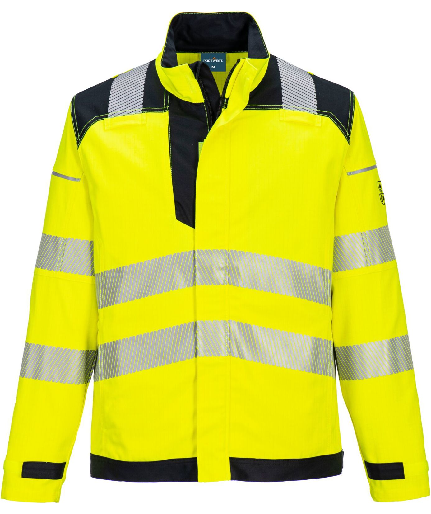 Portwest PW3 Modaflame Arbeitsjacke, Hi-vis Gelb/Schwarz
