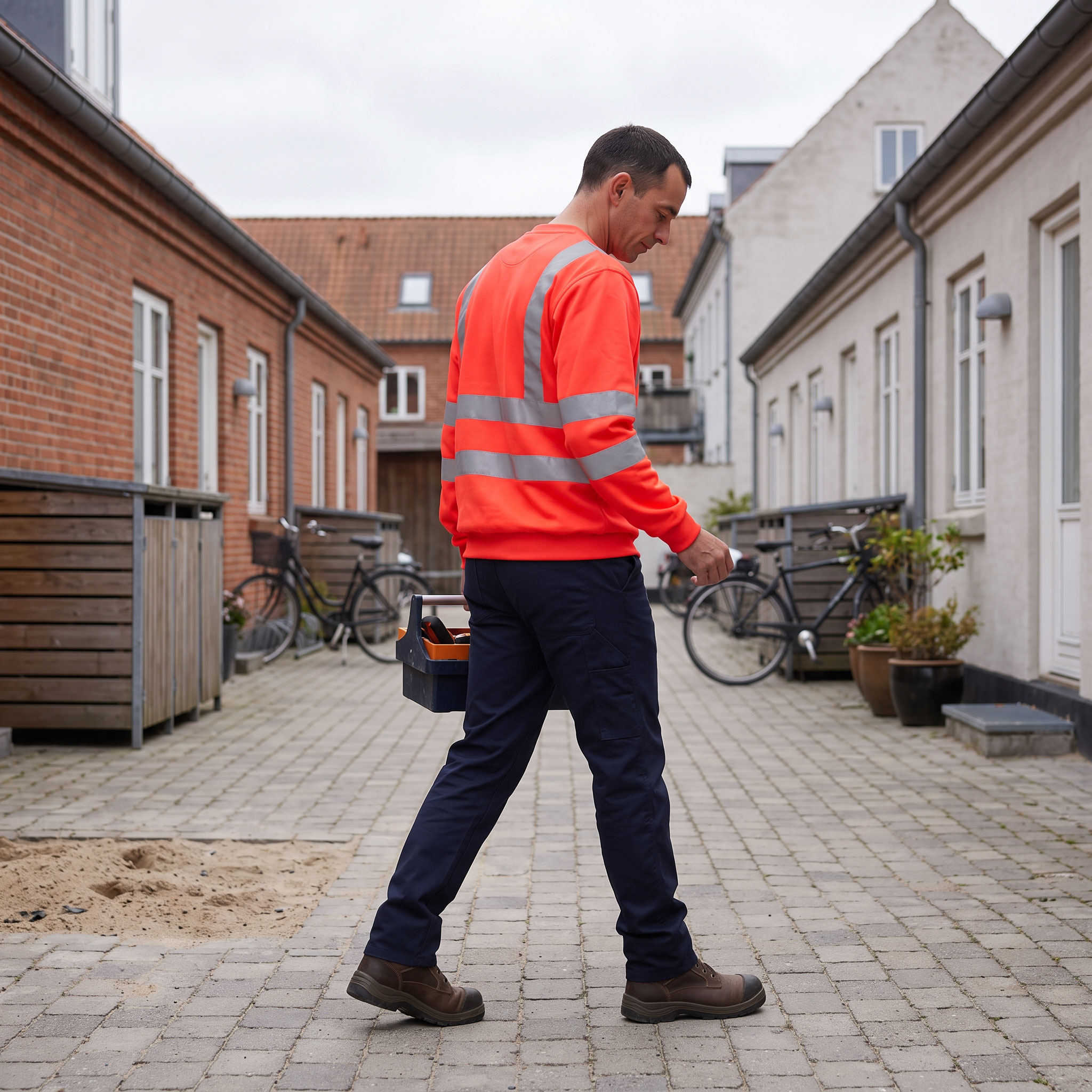 J.A.K. Sweatshirt 11115, Hi-Vis Rot, large image number 1