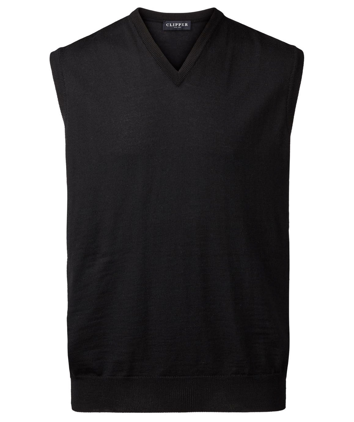 Clipper Milan slipover/v&auml;st med merinoull, Svart