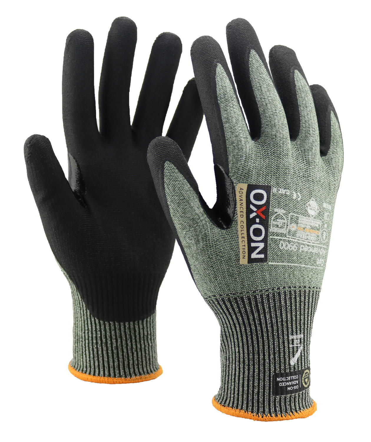 OX-ON Cut Advanced 9900 sk&auml;rskyddshandskar cut C, Gr&ouml;n/Svart