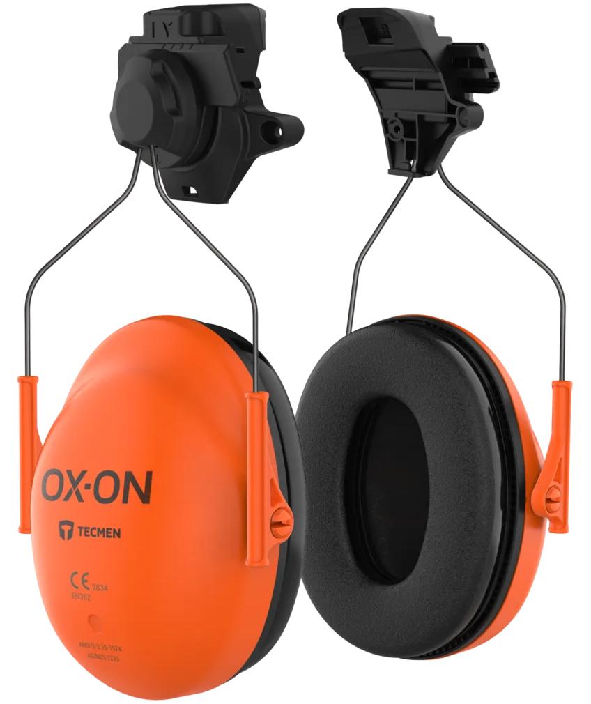 OX-ON Tecmen f/G10  h&ouml;rselk&aring;por till hj&auml;lmmontering, Orange/Svart