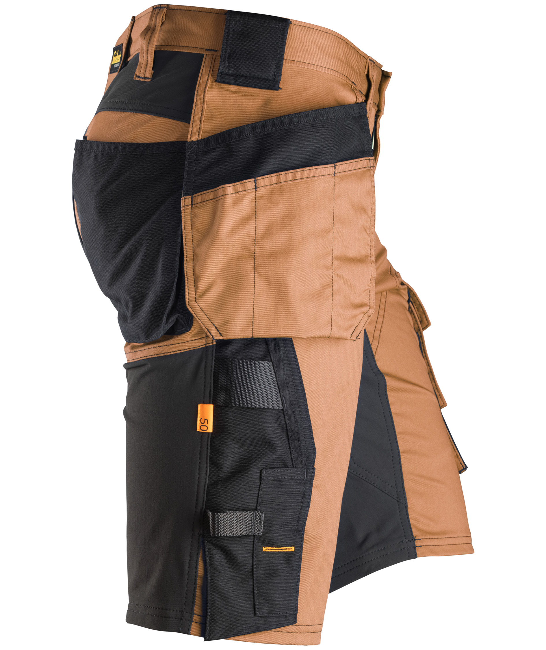 Snickers AllroundWork Handwerkershorts 6141, Braun/Schwarz, large image number 2