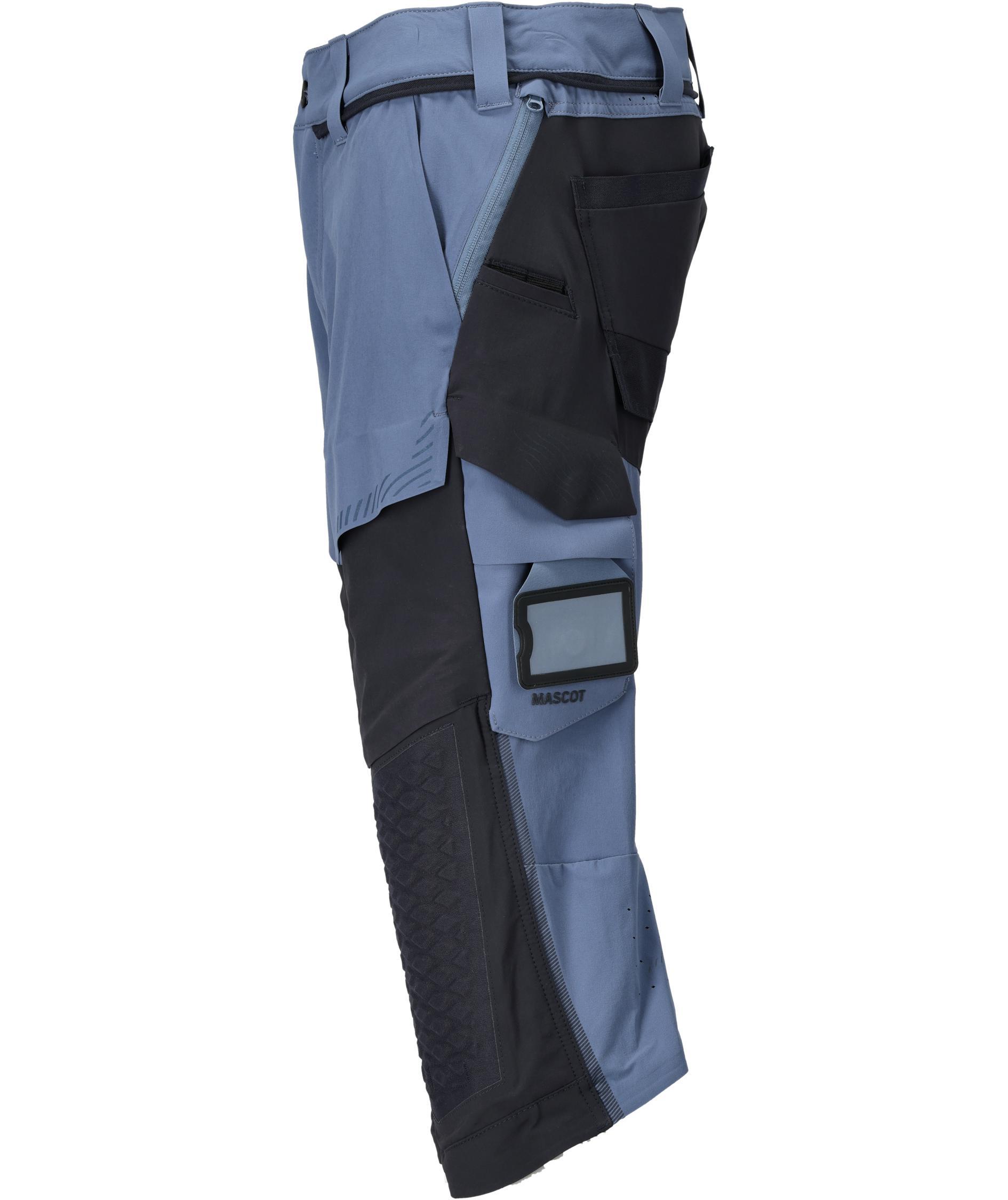 Mascot Customized arbeidsknickers full stretch, Stenbl&aring;/M&oslash;rk Marine, large image number 4