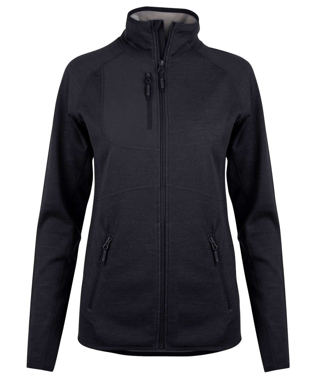 YOU Geiranger jacka dam med merinoull, Svart fl&auml;ckig