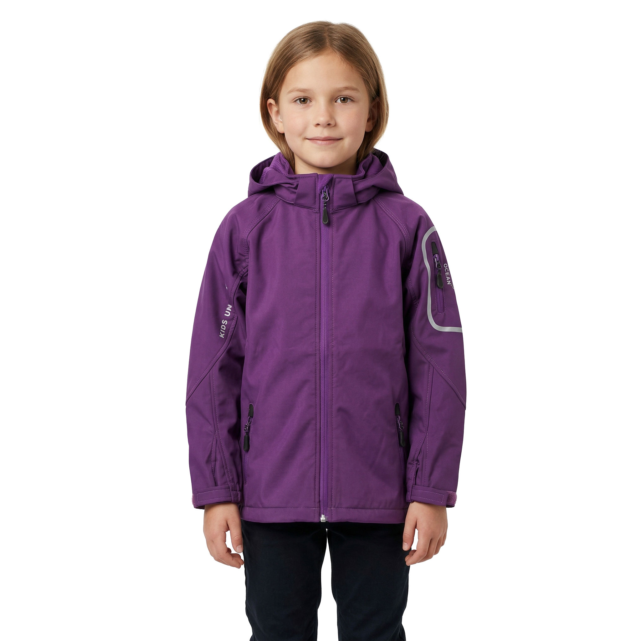 Ocean Tech softshelljakke for barn, Lilla