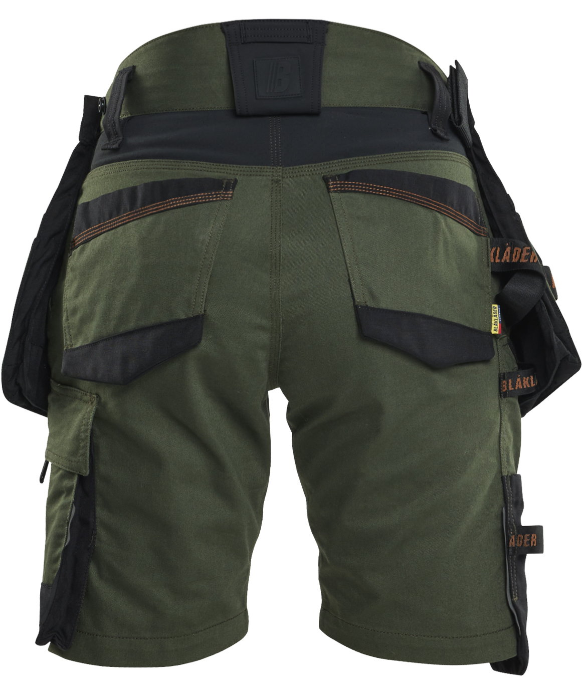 Bl&aring;kl&auml;der Striker dame h&aring;ndv&aelig;rkershorts, Skovgr&oslash;n/Rust, large image number 1