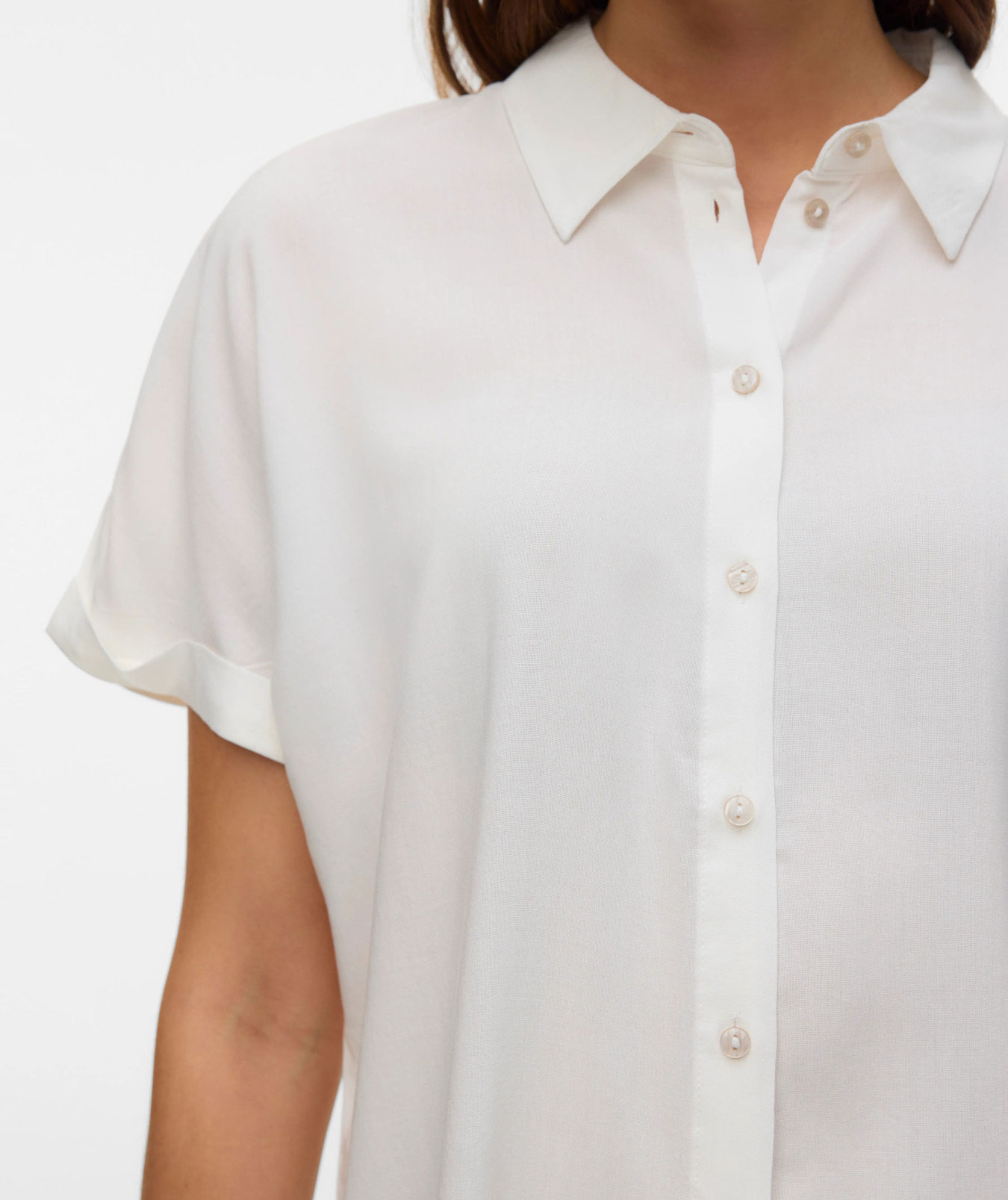 Vero Moda VMALICE kurz&auml;rmlige Damenhemd, Snow White, large image number 4